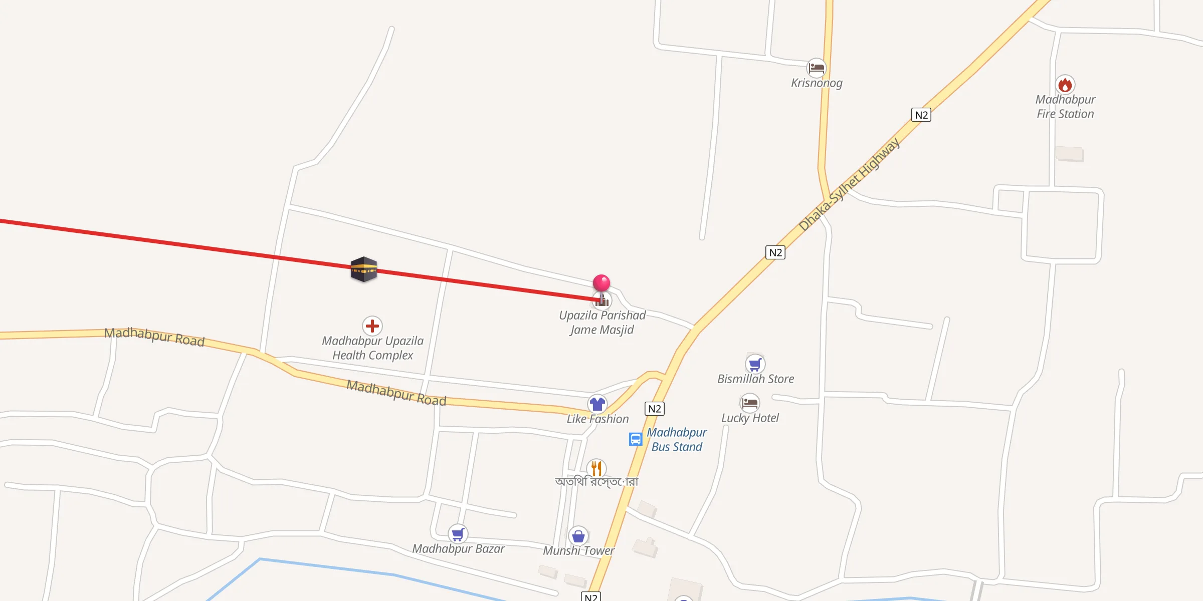 Carte de localisation : Upazila Parishad Jame Masjid