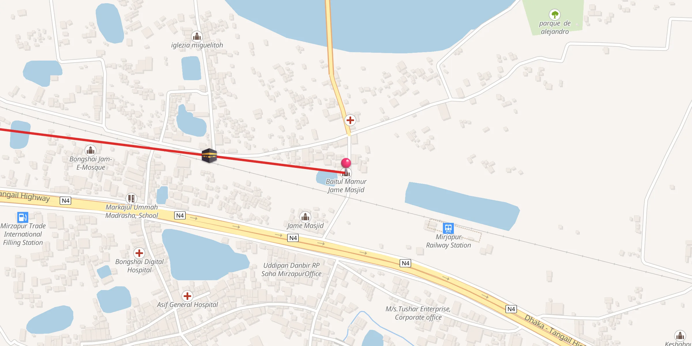 Carte de localisation : Baitul Mamur Jame Masjid