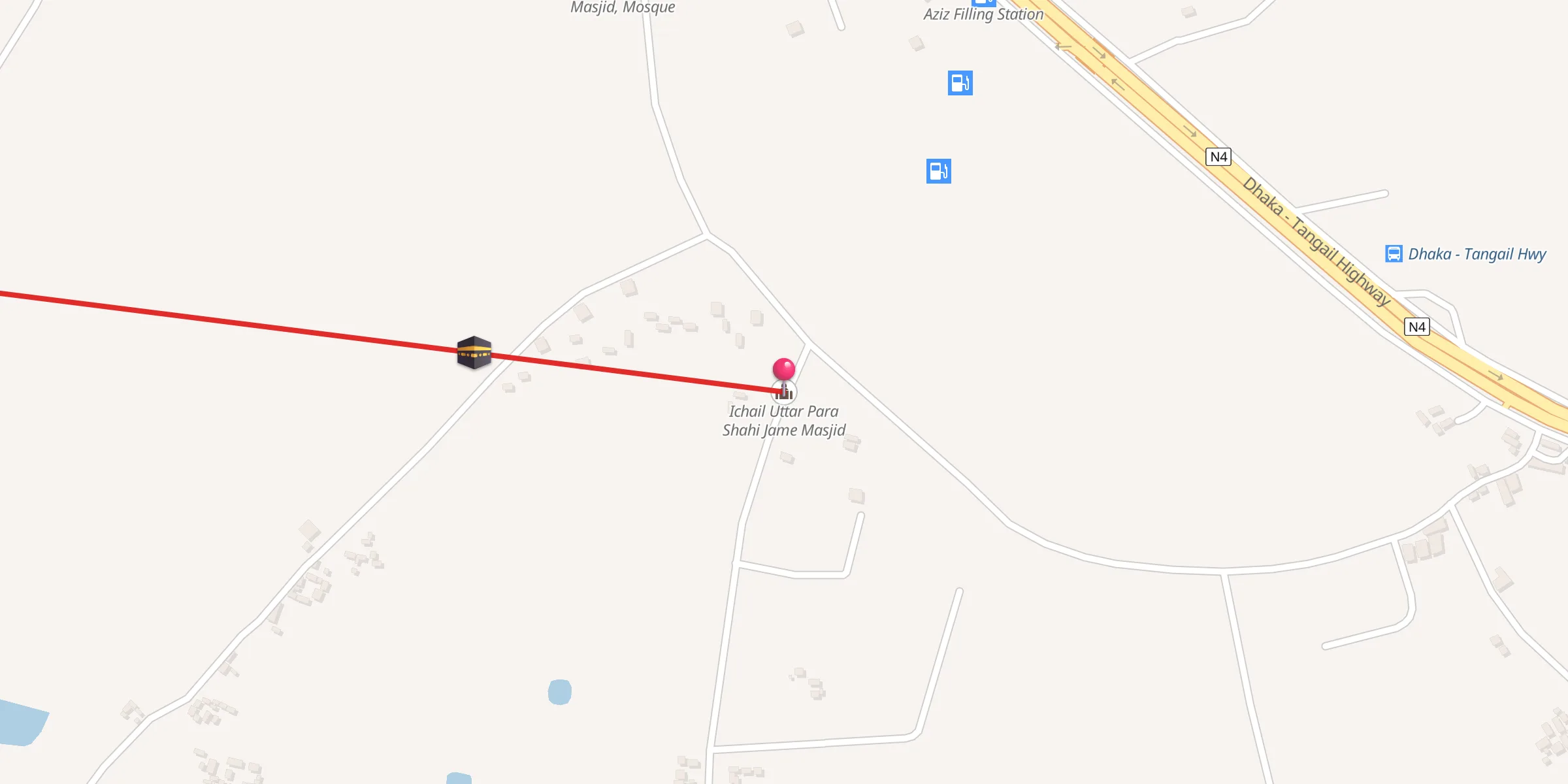 Carte de localisation : Ichail Uttar Para Shahi Jame Masjid