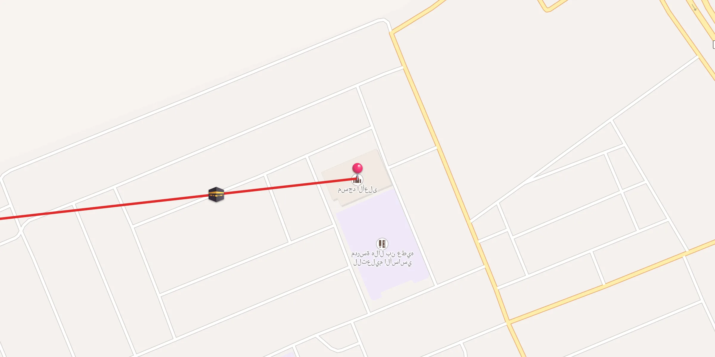 Carte de localisation : مسجد الأعلى