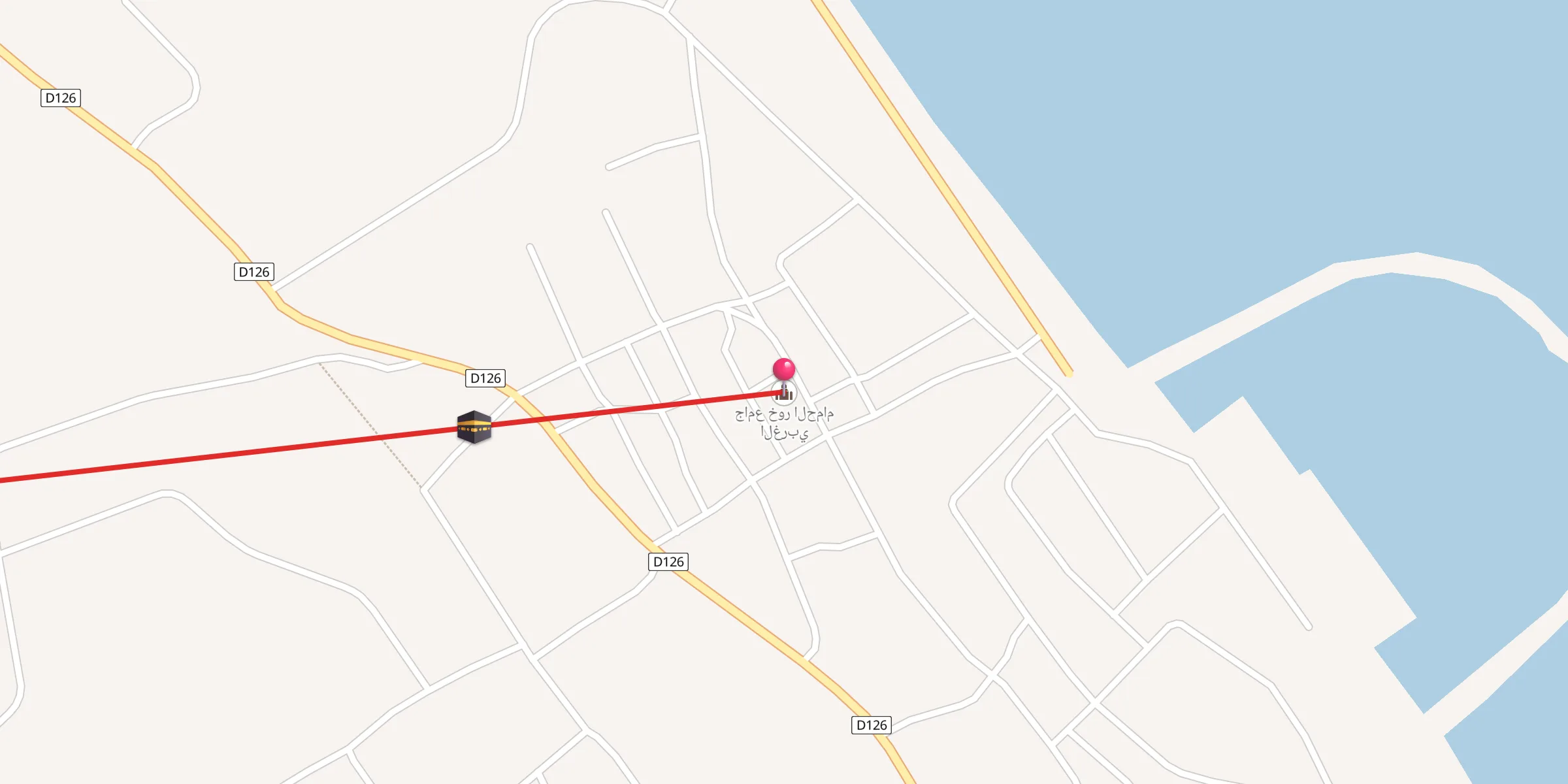 Carte de localisation : جامع خور الحمام الغربي