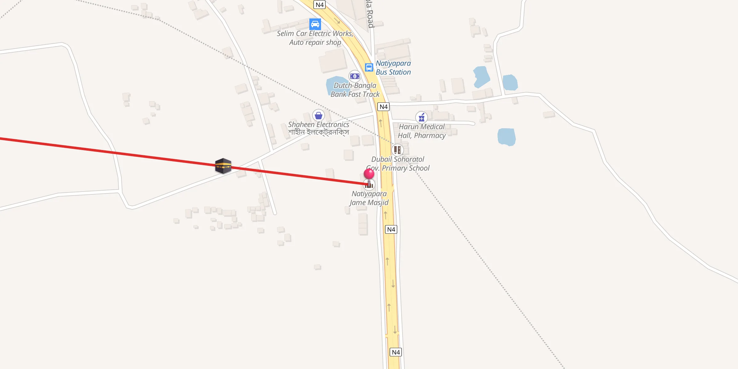 Carte de localisation : Natiyapara Jame Masjid