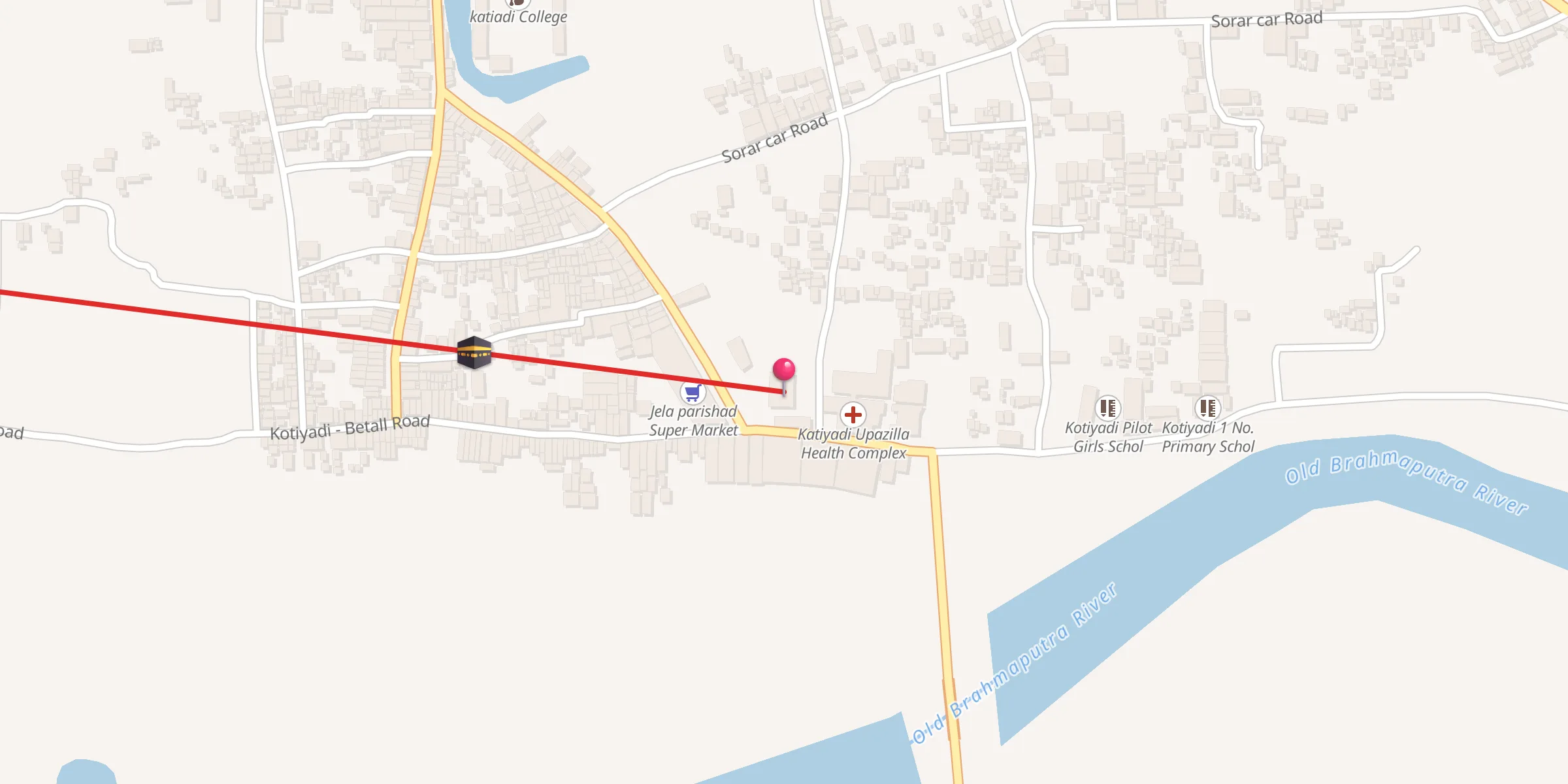 Carte de localisation : kolamahal Jame Mosjid