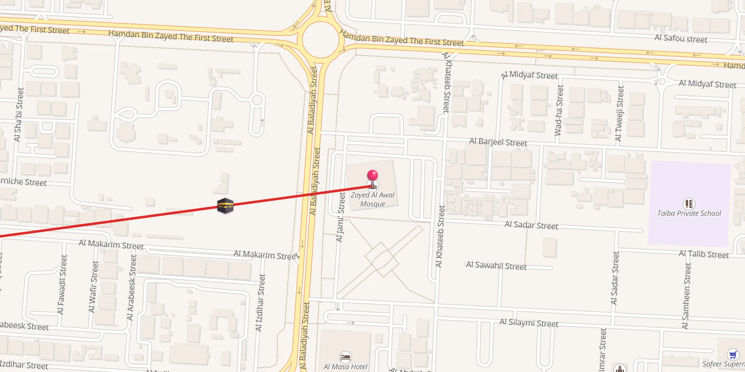 Carte de localisation : Zayed Al Awal Mosque