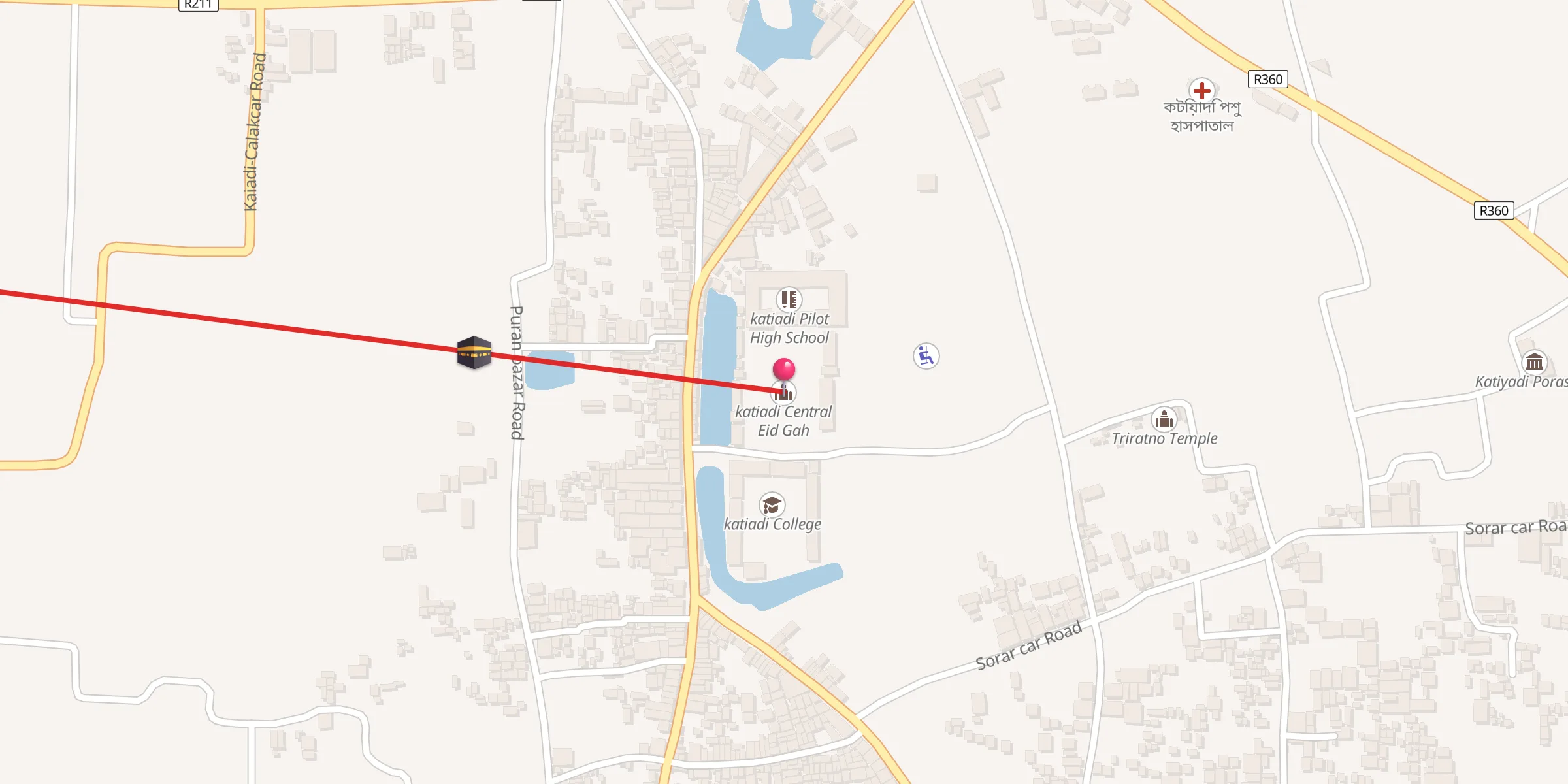 Carte de localisation : katiadi Central Eid Gah