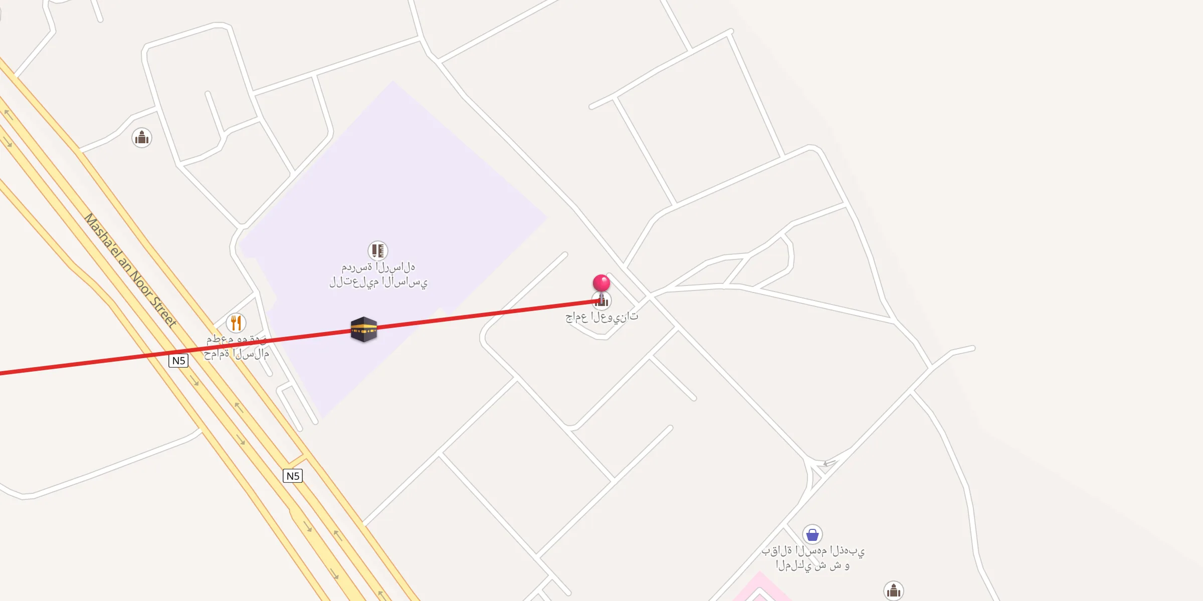 Carte de localisation : جامع العوينات