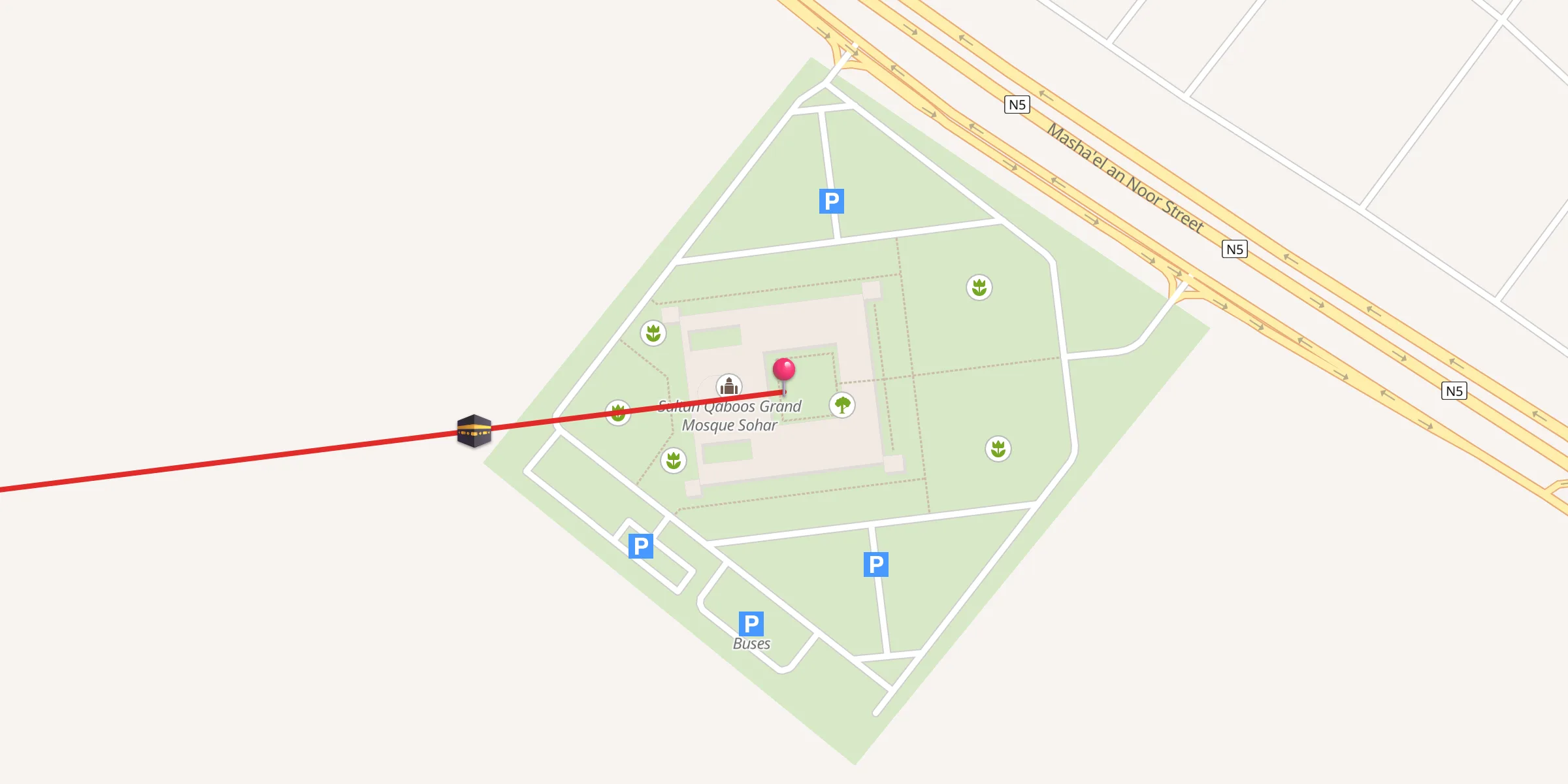 Carte de localisation : Sultan Qaboos Grand Mosque Sohar