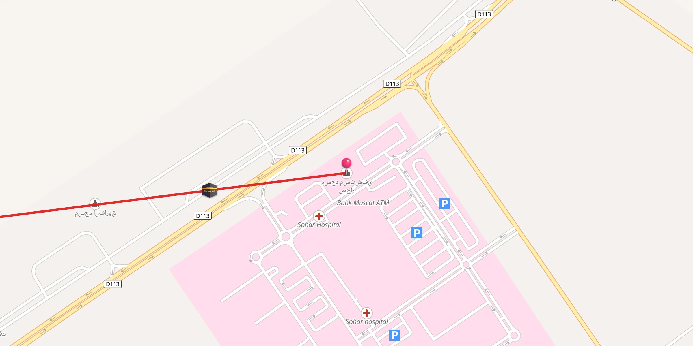 Carte de localisation : مسجد مستشفى صحار