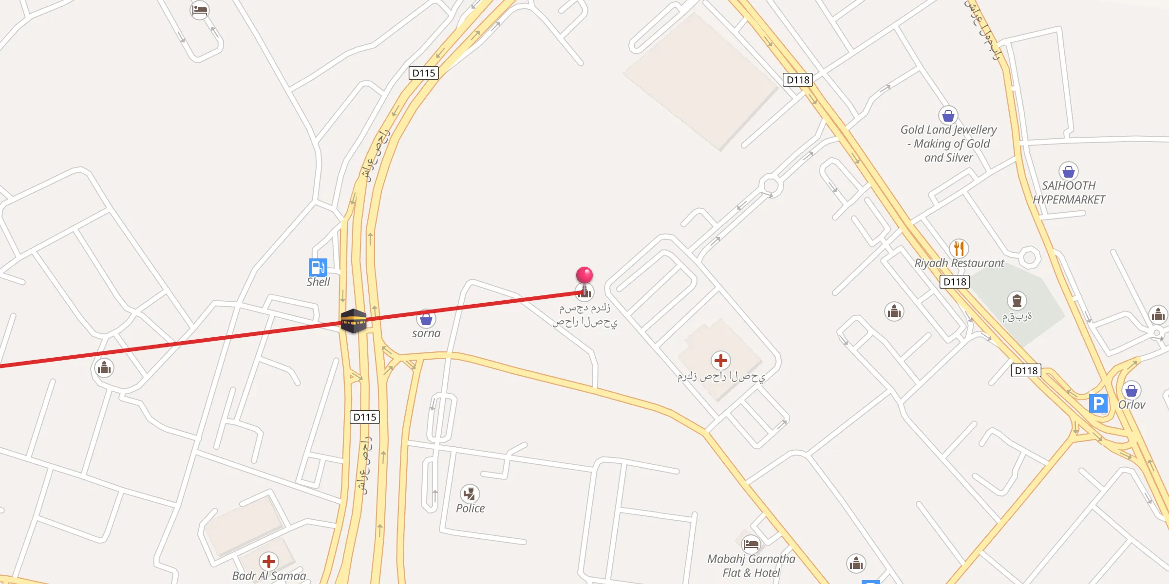 Carte de localisation : مسجد مركز صحار الصحي
