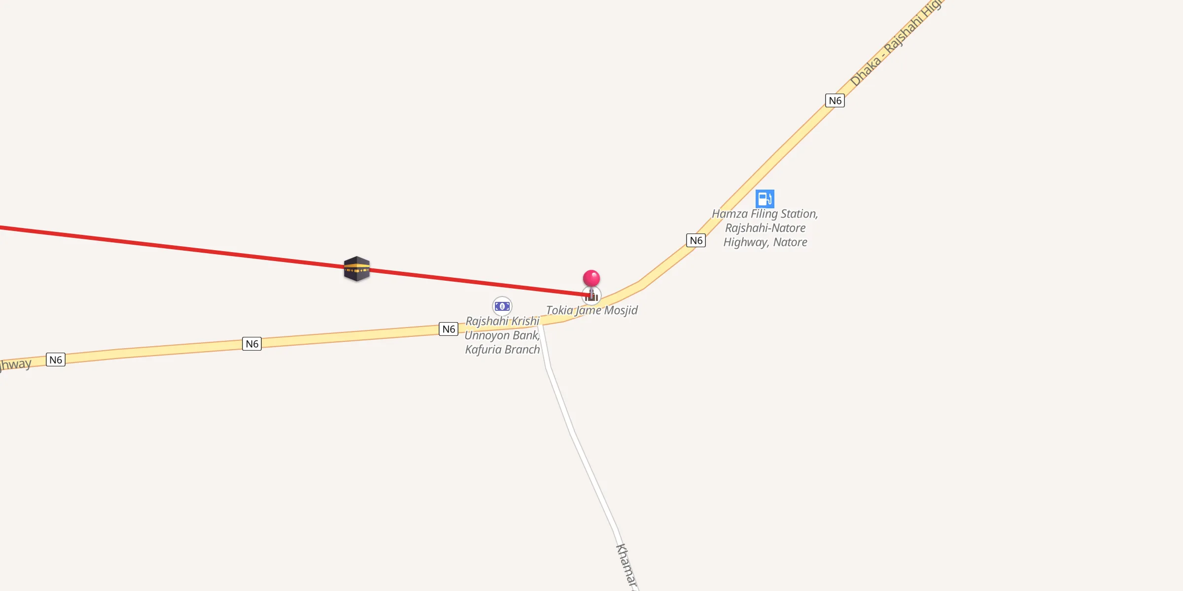 Carte de localisation : Tokia Jame Mosjid