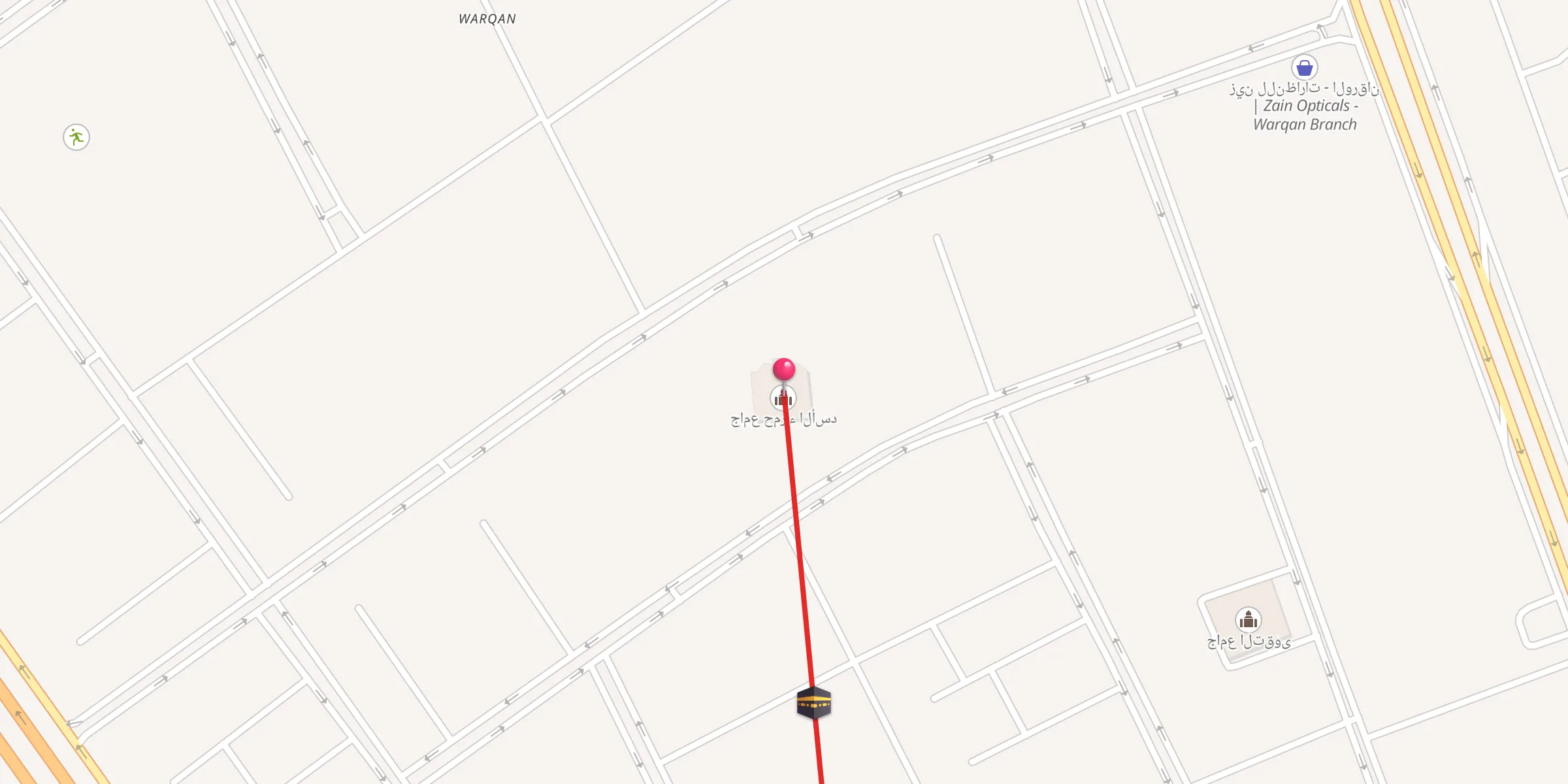 Carte de localisation : جامع حمراء الأسد