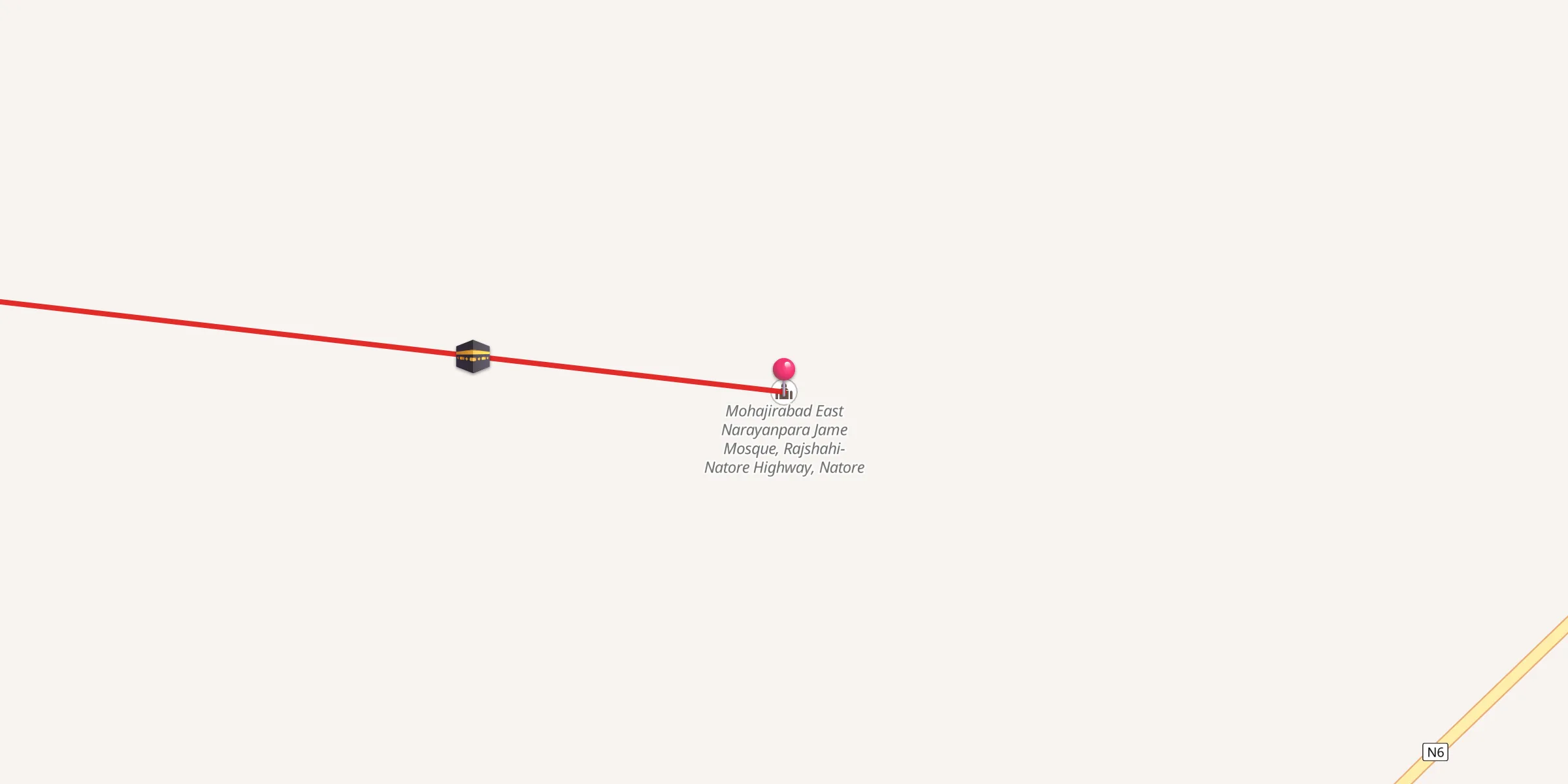 Carte de localisation : Mohajirabad East Narayanpara Jame Mosque, Rajshahi-Natore Highway, Natore