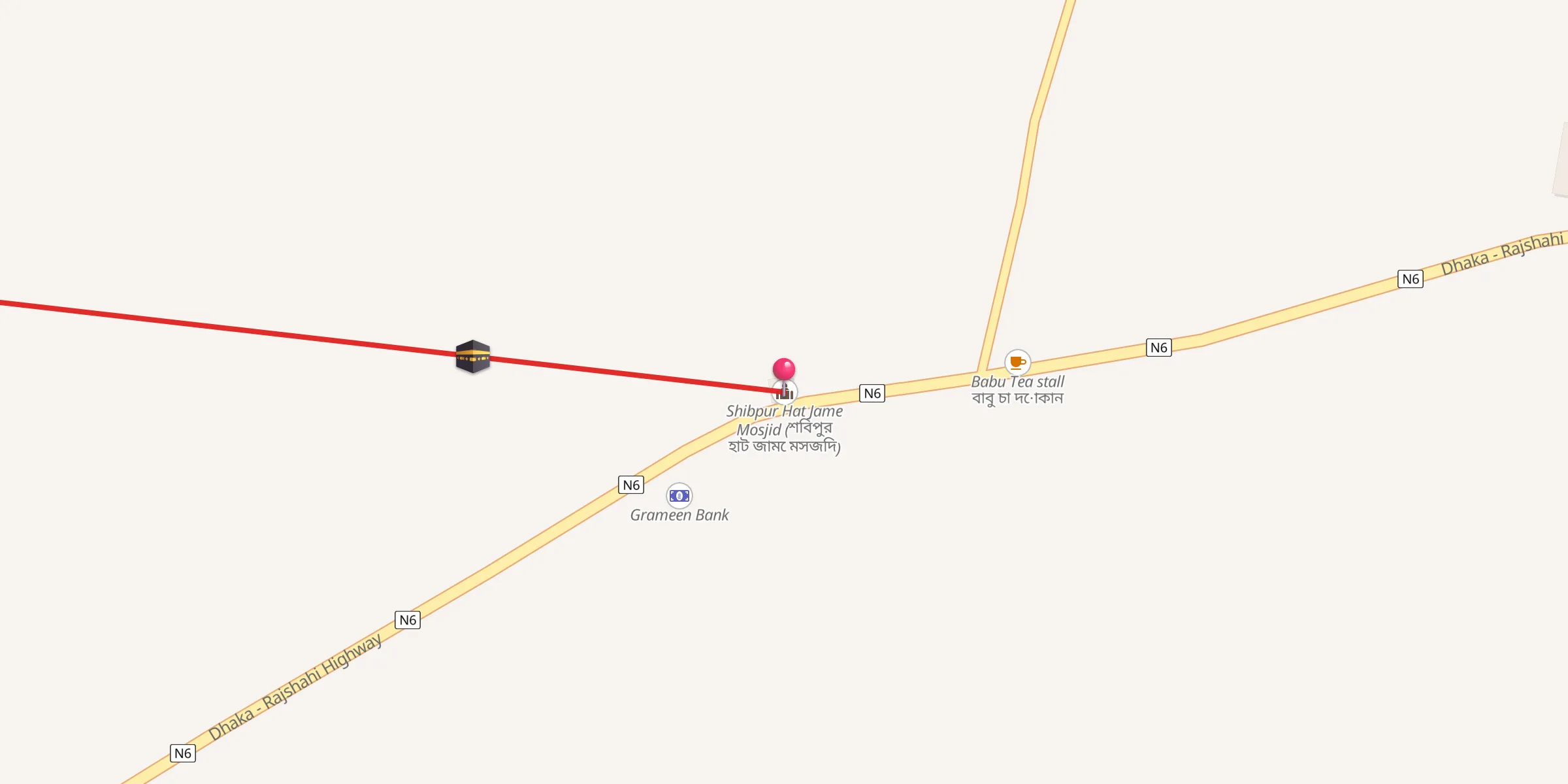 Carte de localisation : Shibpur Hat Jame Mosjid (শিবপুর হাট জামে মসজিদ)
