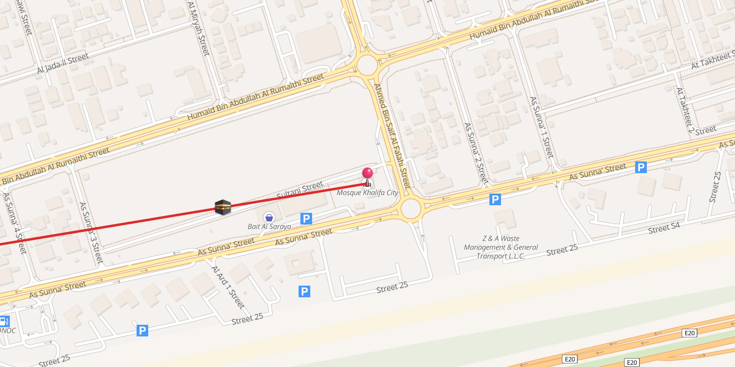 Carte de localisation : Mosque Khalifa City