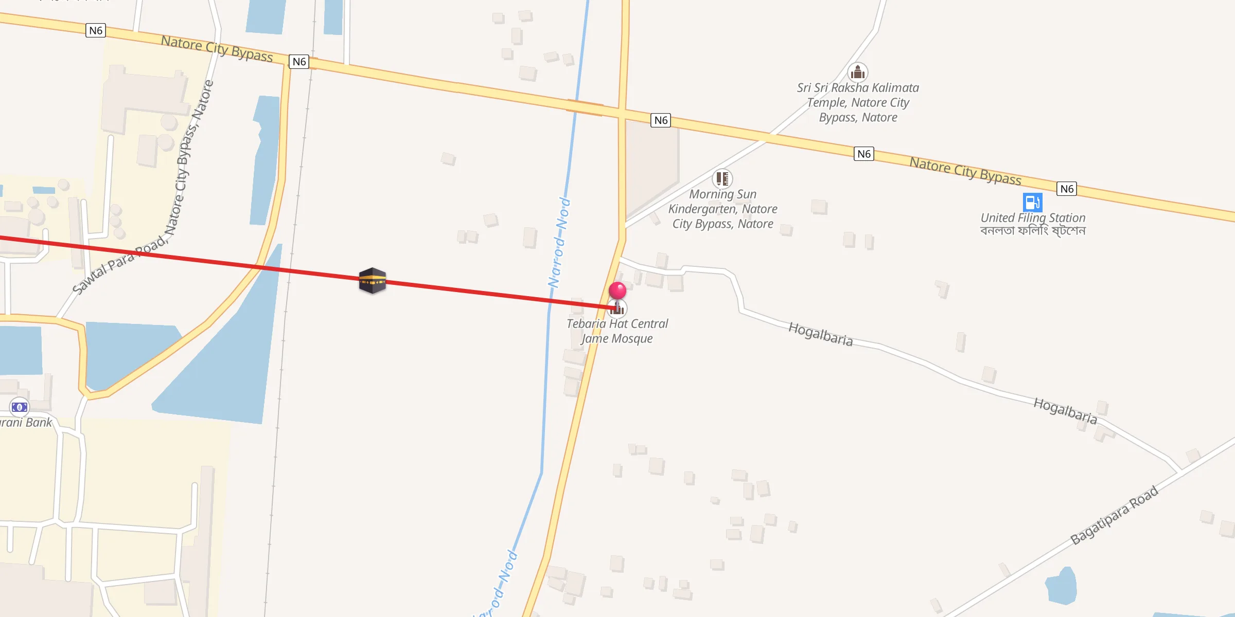 Carte de localisation : Tebaria Hat Central Jame Mosque