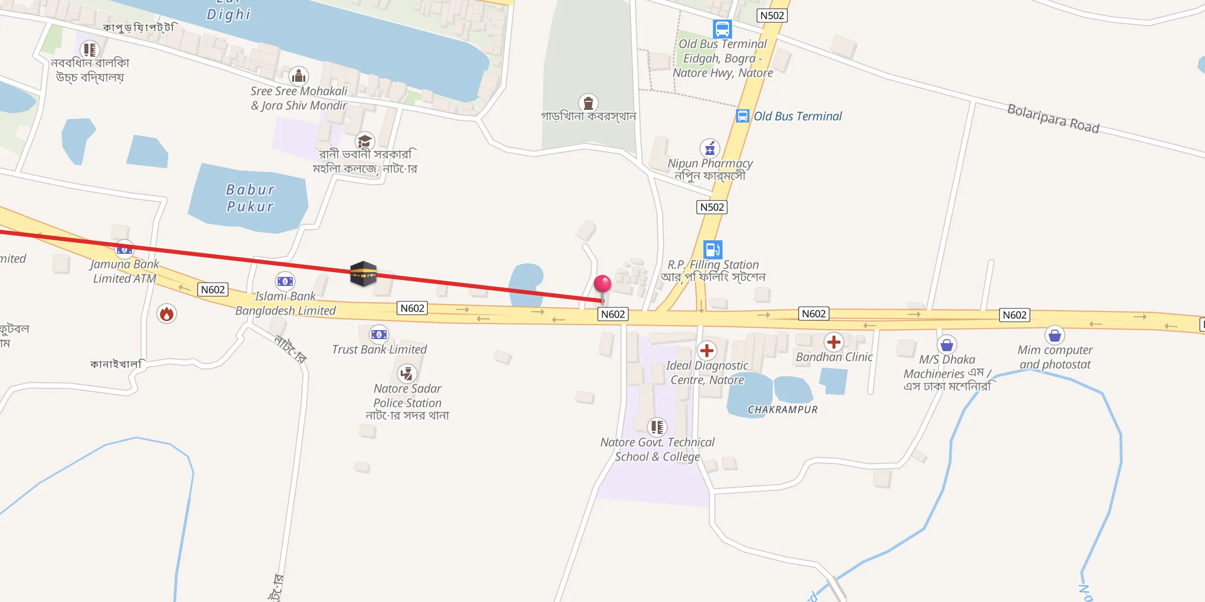 Carte de localisation : Madrasa Mosque মাদ্রাসা মসজিদ