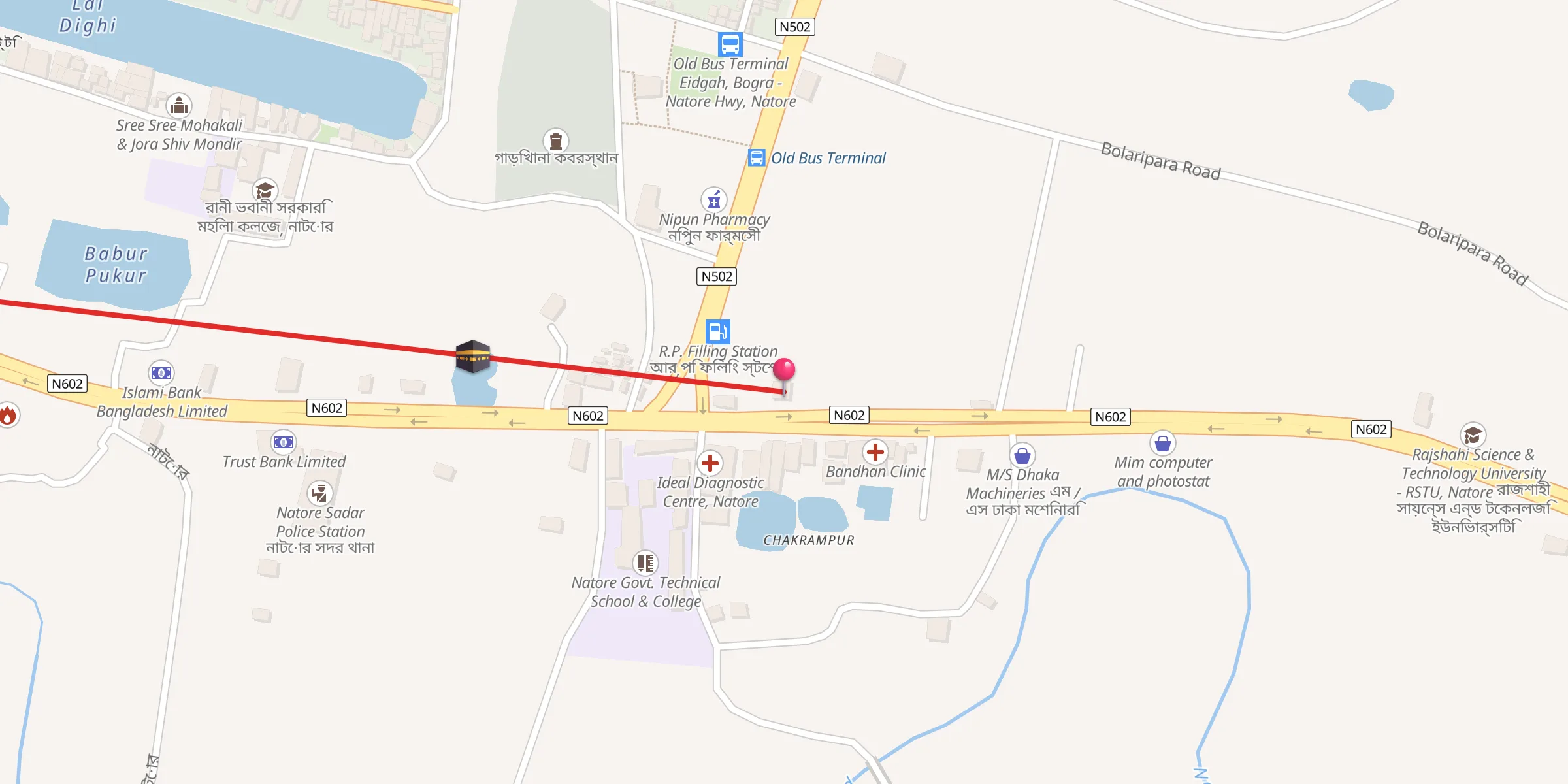 Carte de localisation : T&T জামে মসজিদ