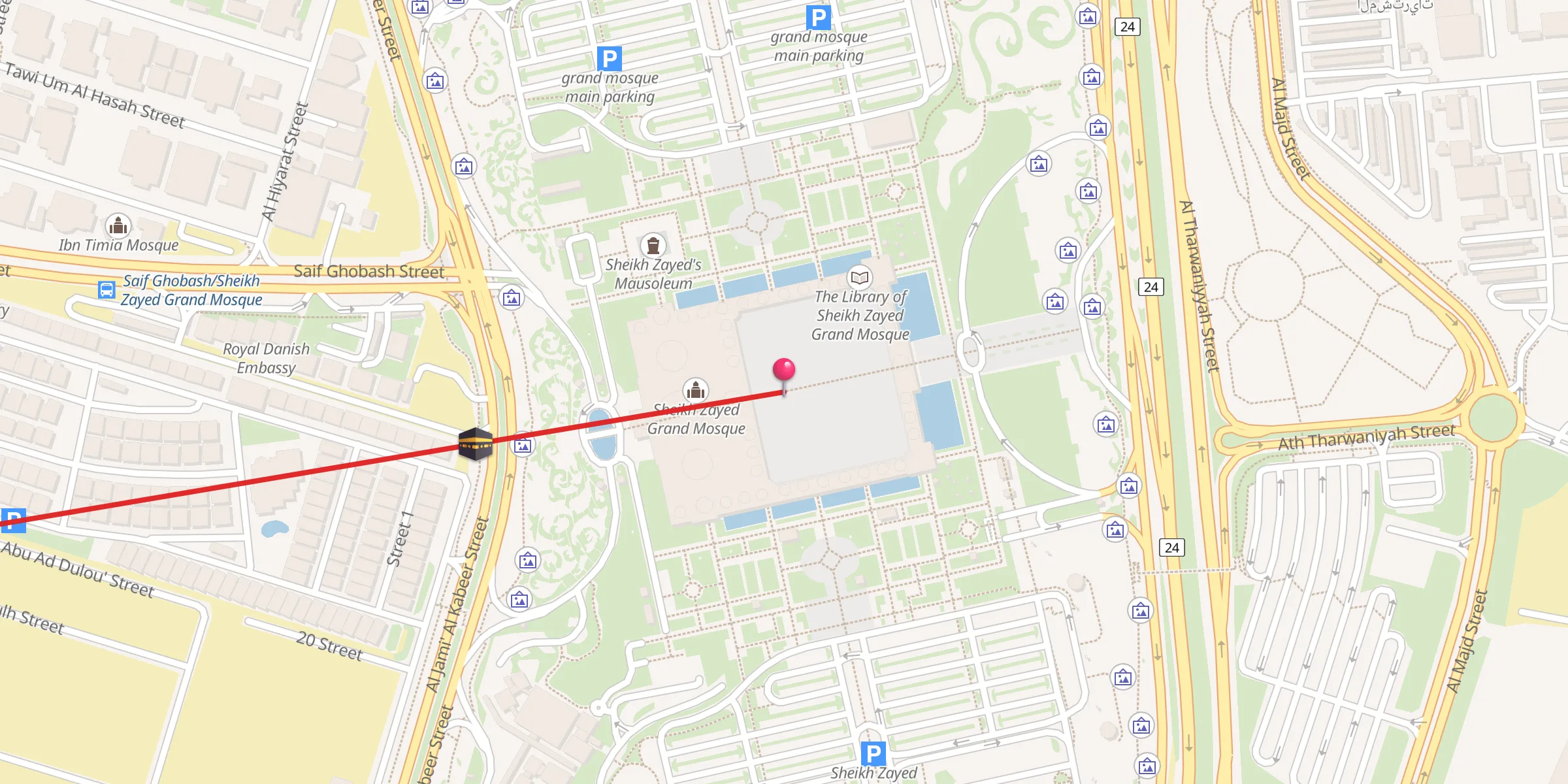 Carte de localisation : Sheikh Zayed Grand Mosque