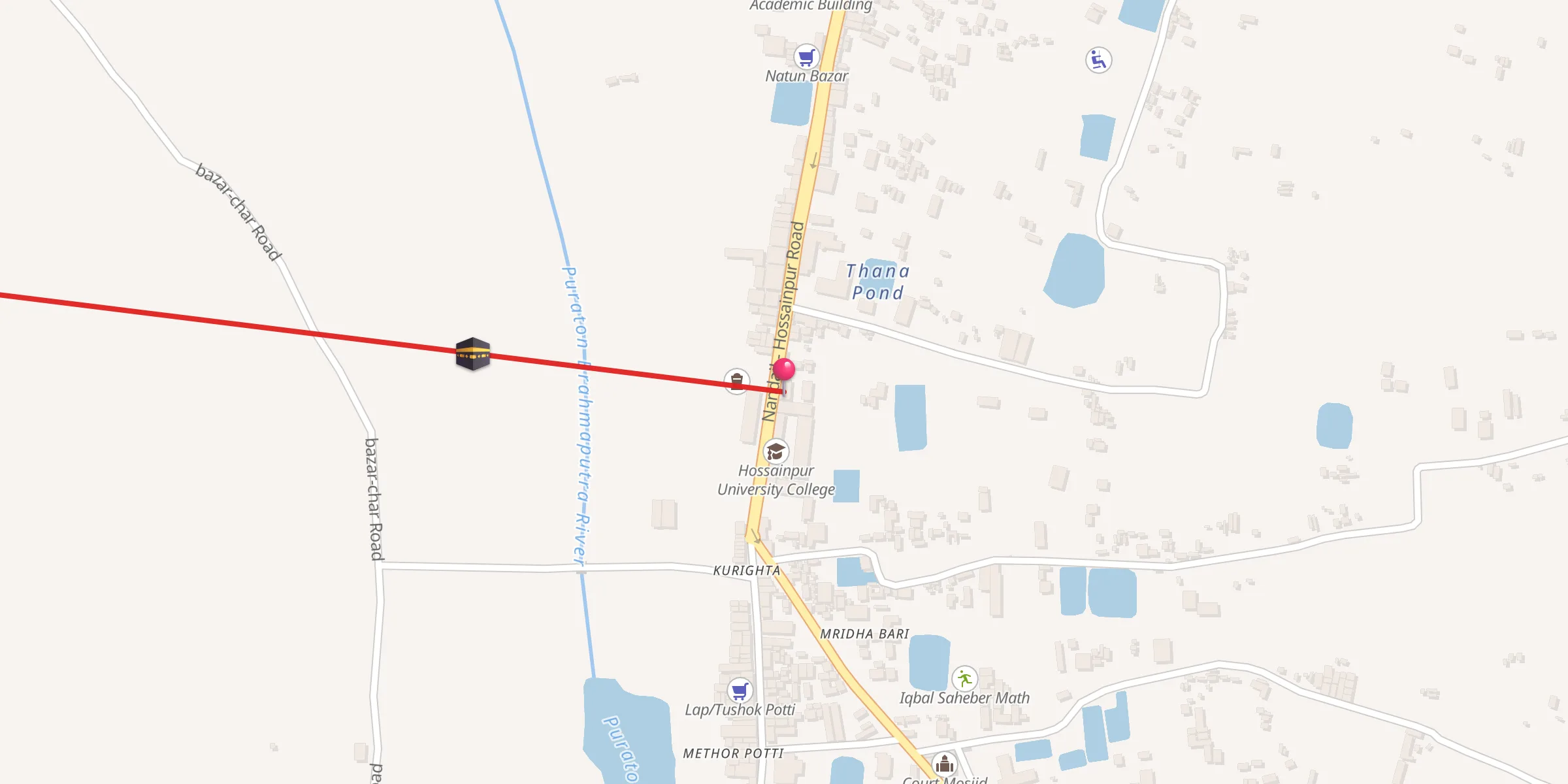Carte de localisation : Thana Mosjid