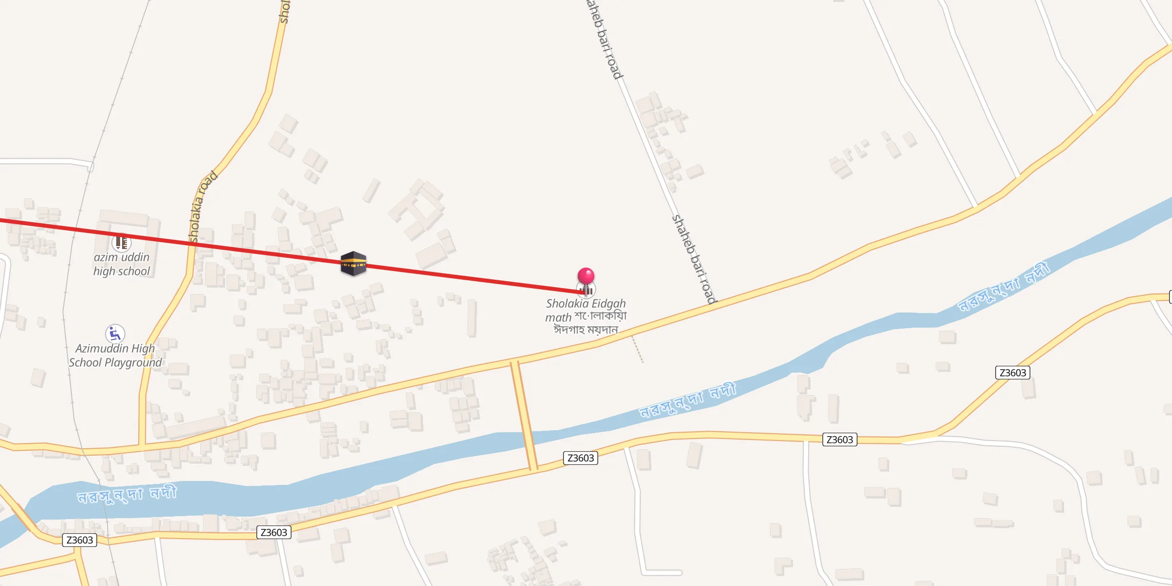 Carte de localisation : Sholakia Eidgah math শোলাকিয়া ঈদগাহ ময়দান