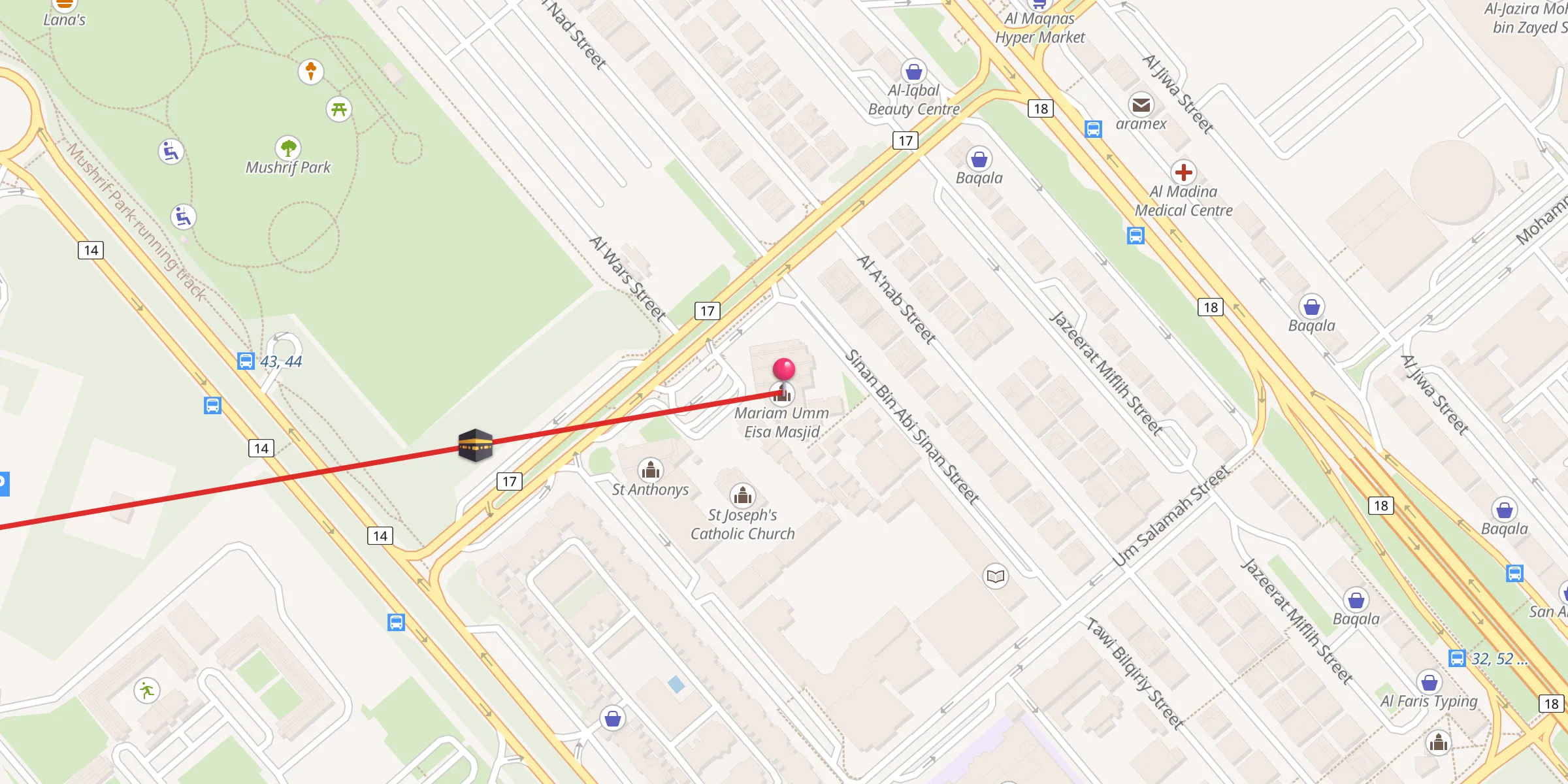 Carte de localisation : Mariam Umm Eisa Masjid