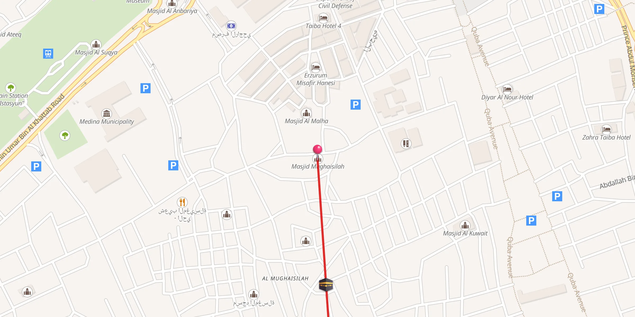Carte de localisation : Masjid Mughaisilah