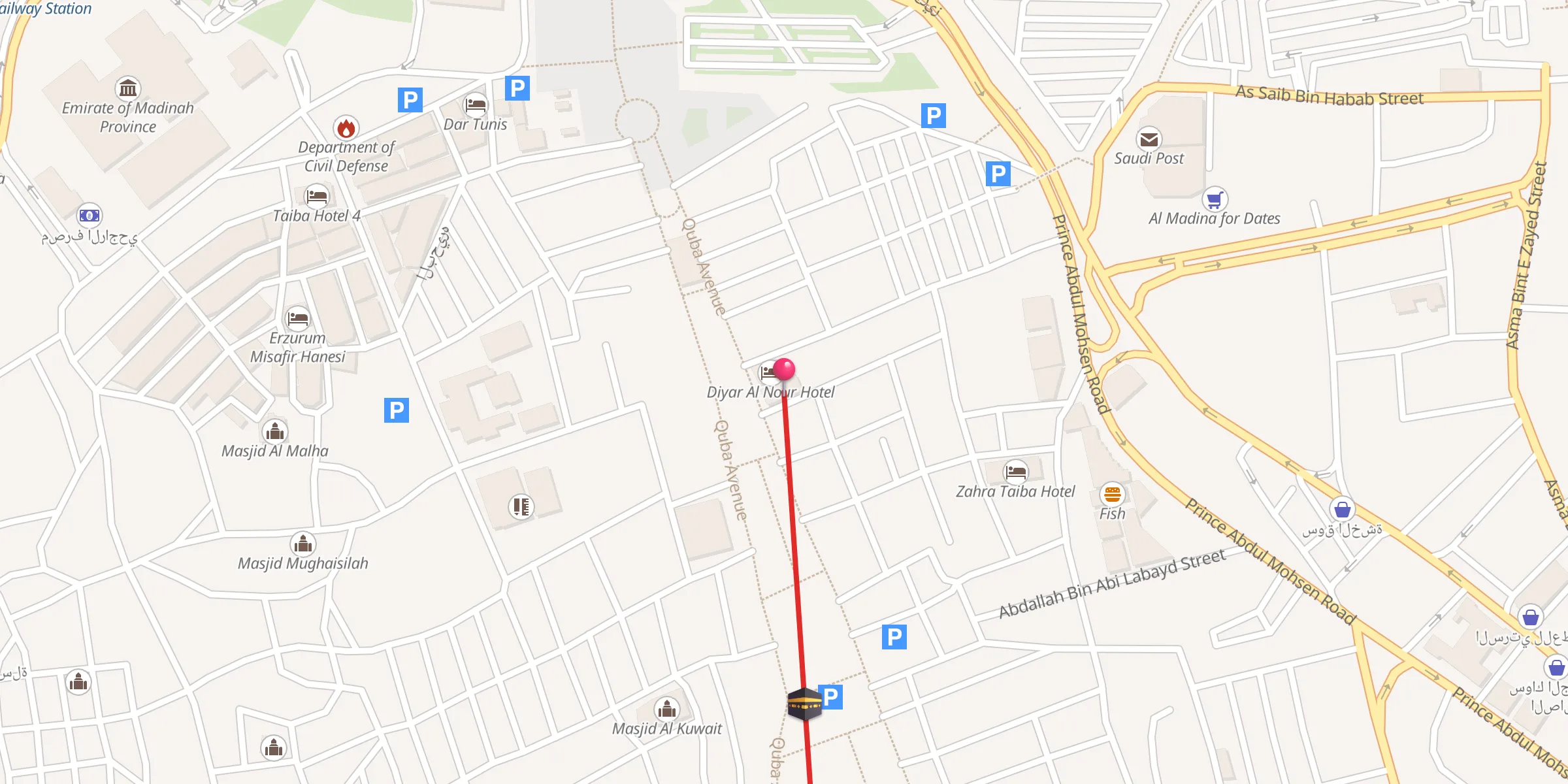 Carte de localisation : Al Agha Mosque