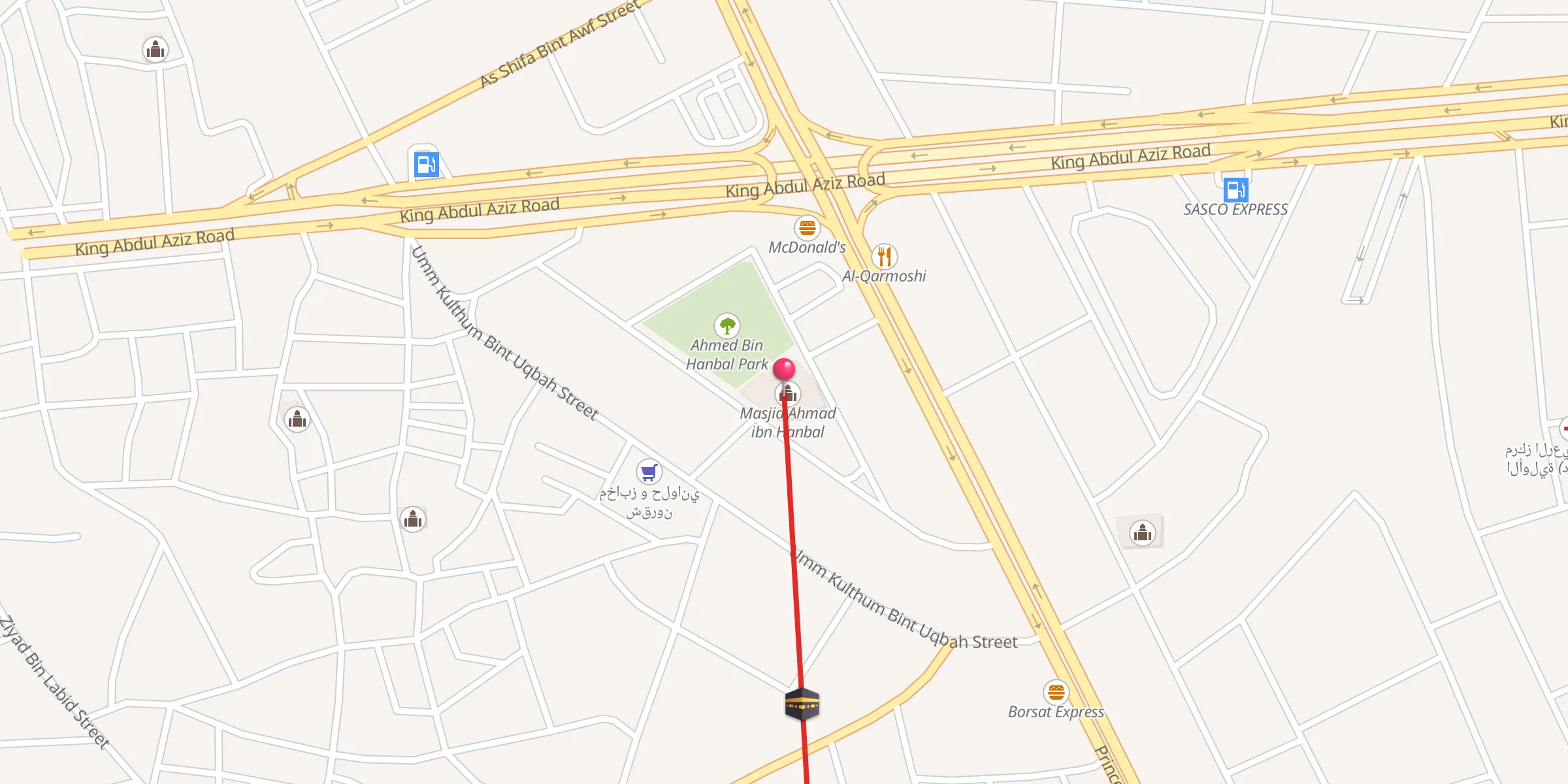 Carte de localisation : Masjid Ahmad ibn Hanbal
