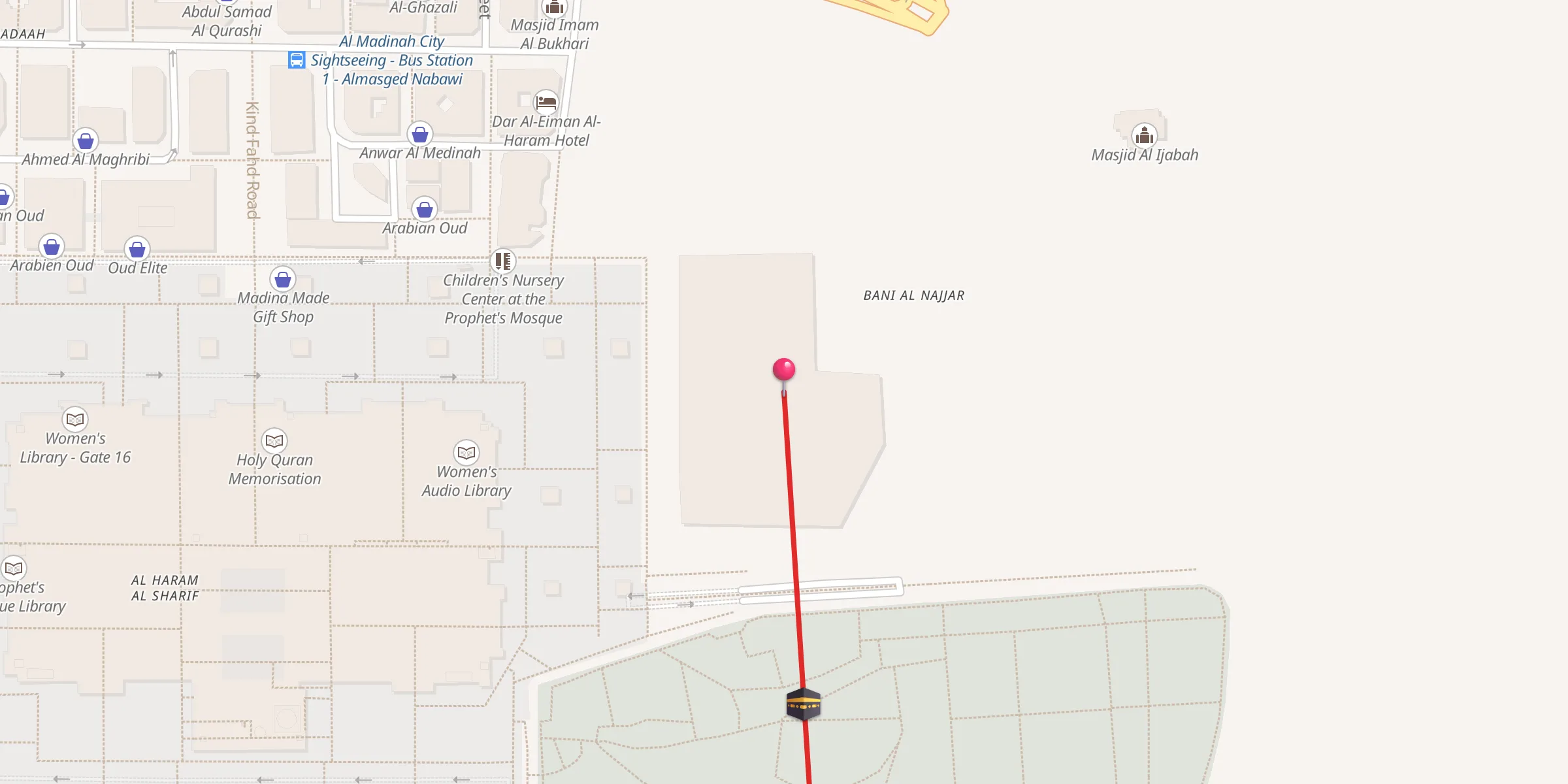 Carte de localisation : Eastern Expansion Of The Prophet's Mosque