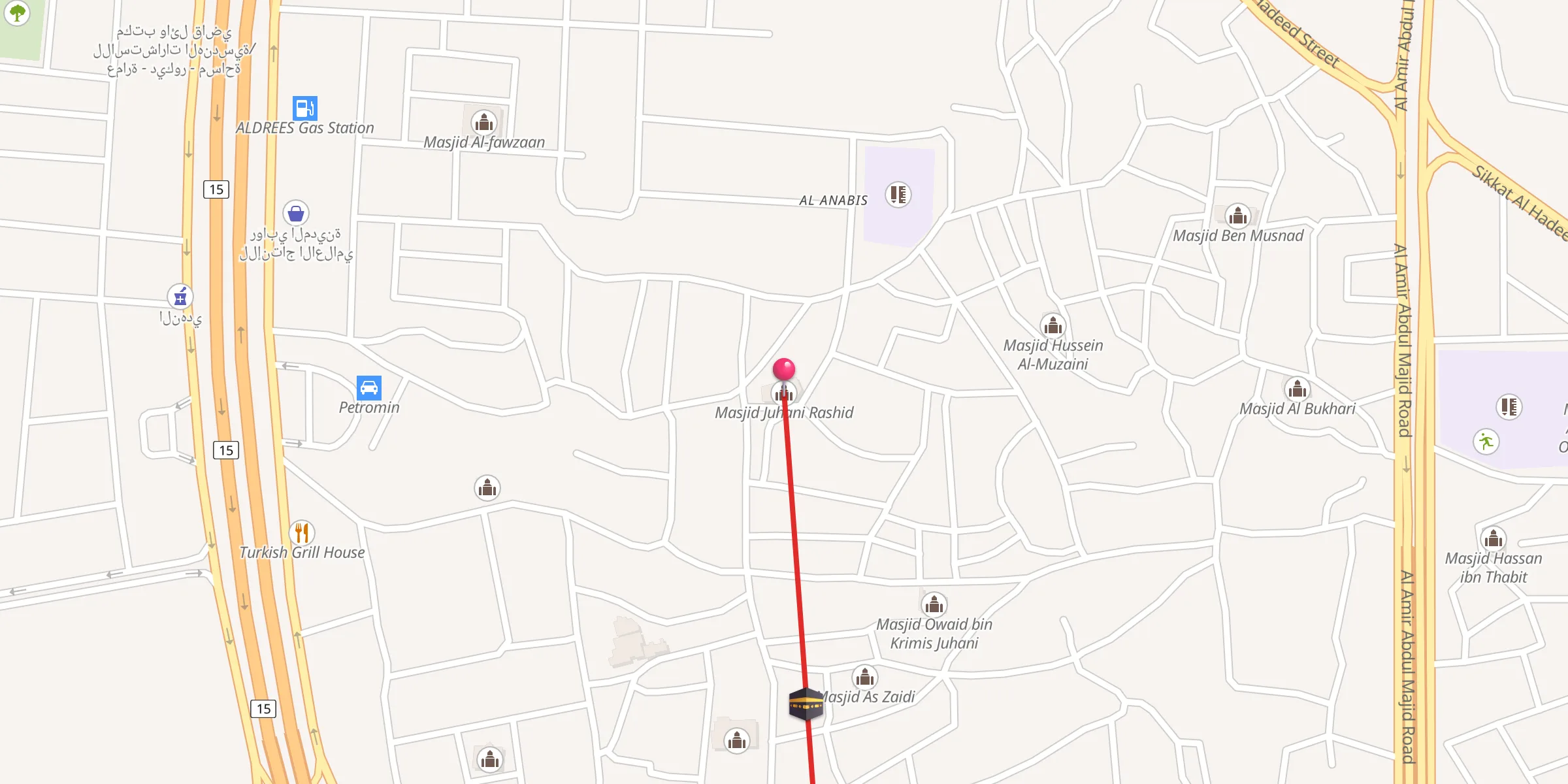 Carte de localisation : Masjid Juhani Rashid