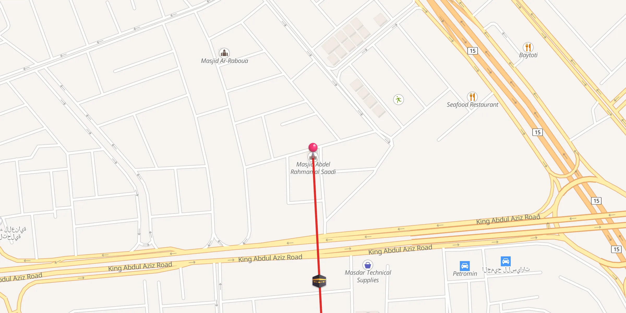 Carte de localisation : Masjid Abdel Rahman al Saadi