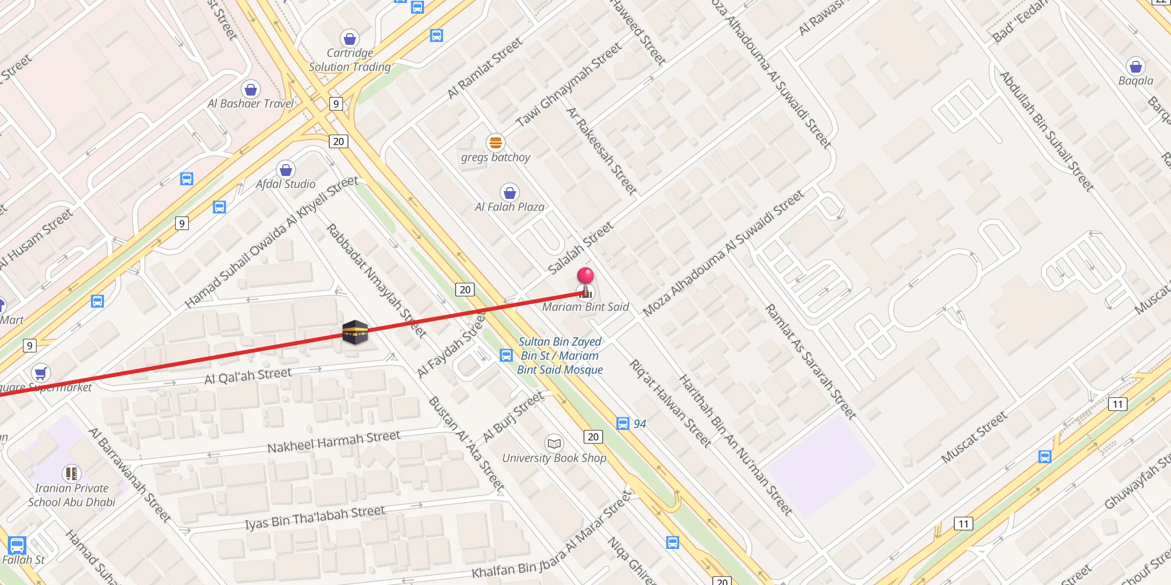 Carte de localisation : Mariam Bint Said