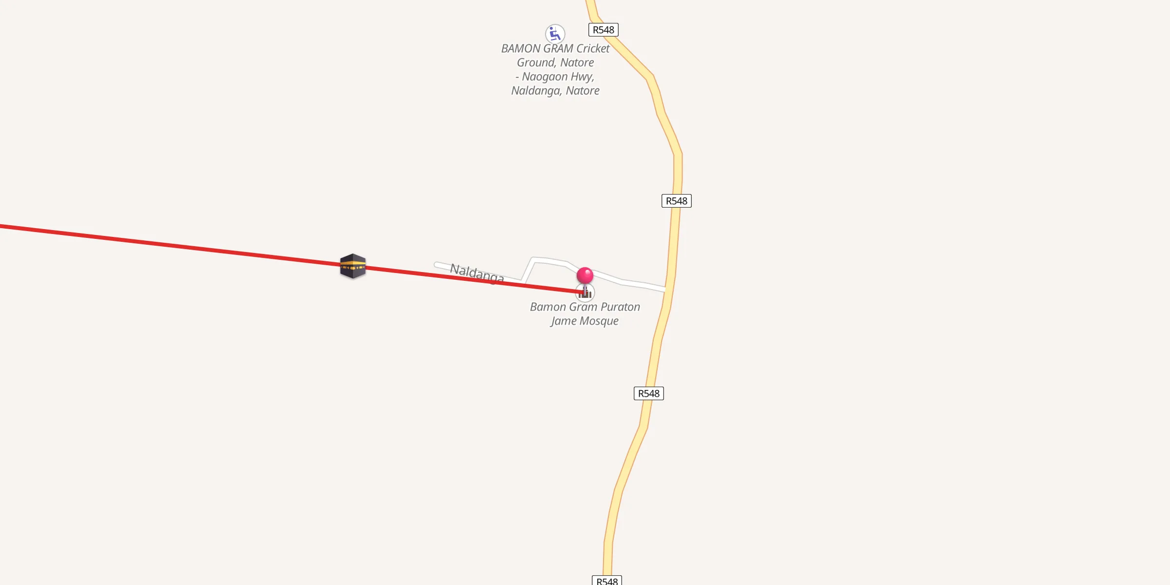 Carte de localisation : Bamon Gram Puraton Jame Mosque