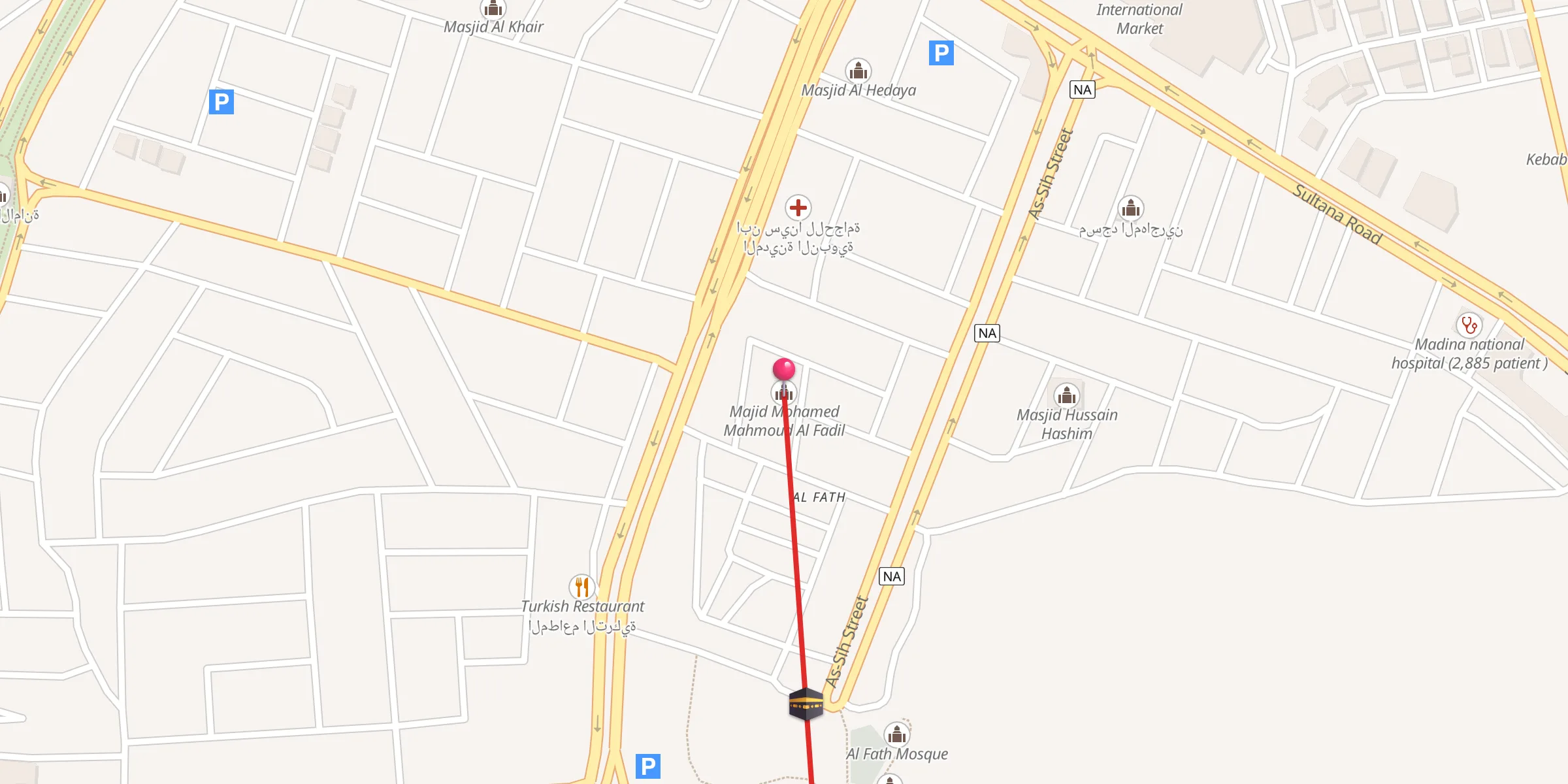 Carte de localisation : Majid Mohamed Mahmoud Al Fadil