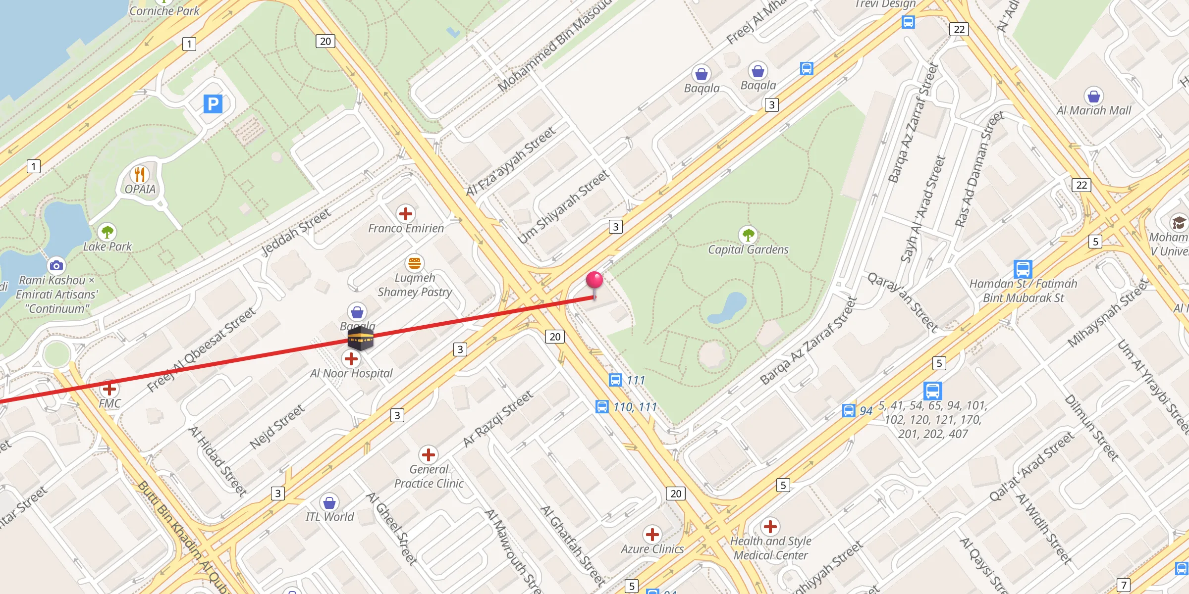 Carte de localisation : Hanzalah Bin Abi Amer