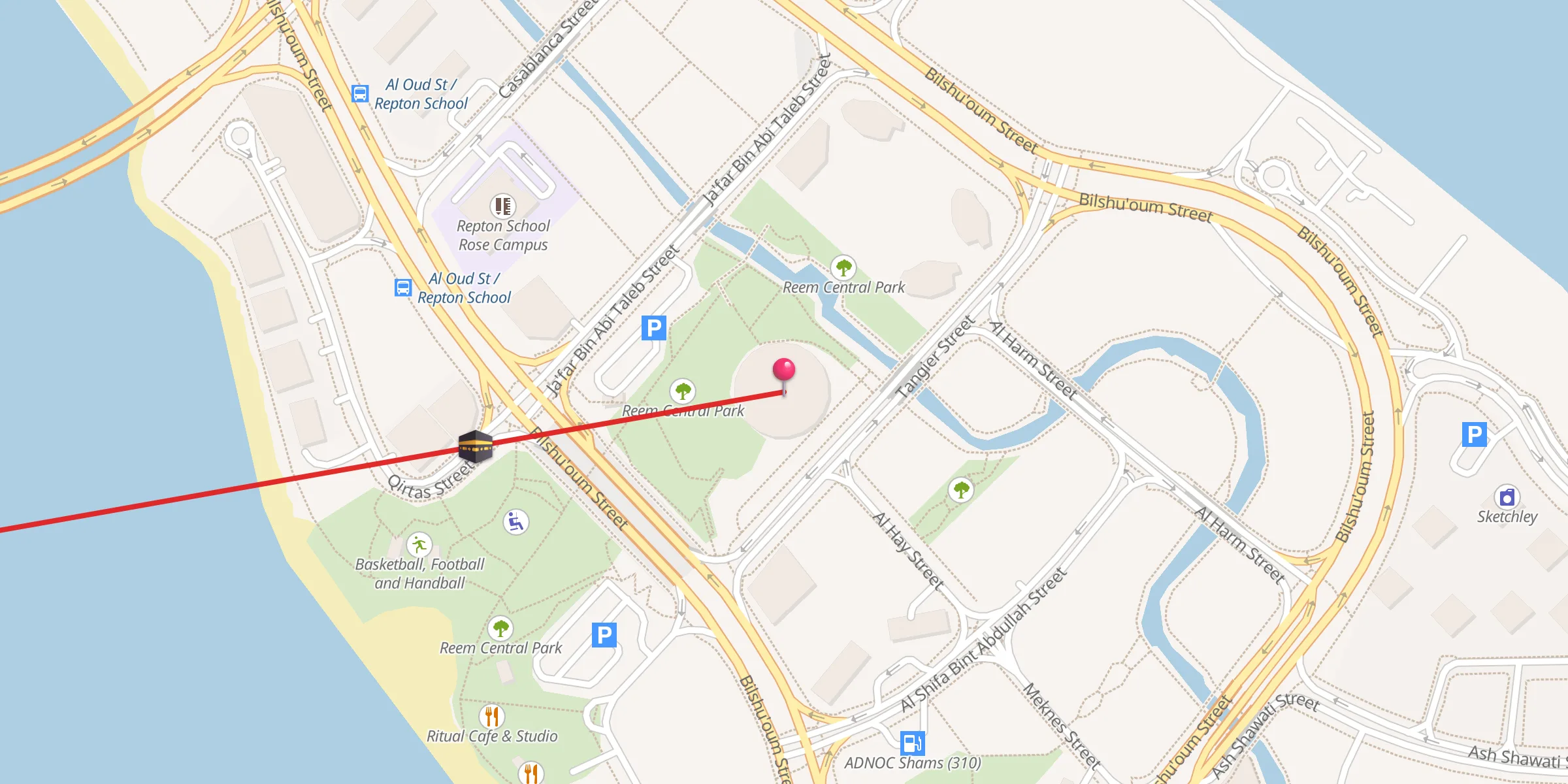 Carte de localisation : Reem Central Mosque