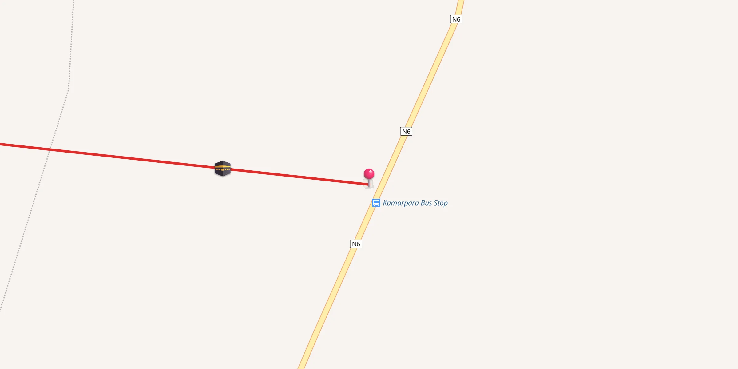 Carte de localisation : Kamarpara Jame Moshjid কামারপাড়া জামে মসজিদ