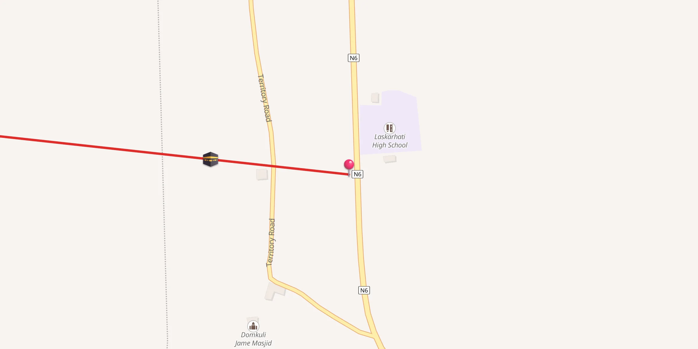 Carte de localisation : Laskarhati Roadpara Waktiya Mosque, Laskarhati, Godagari, Rajshahi