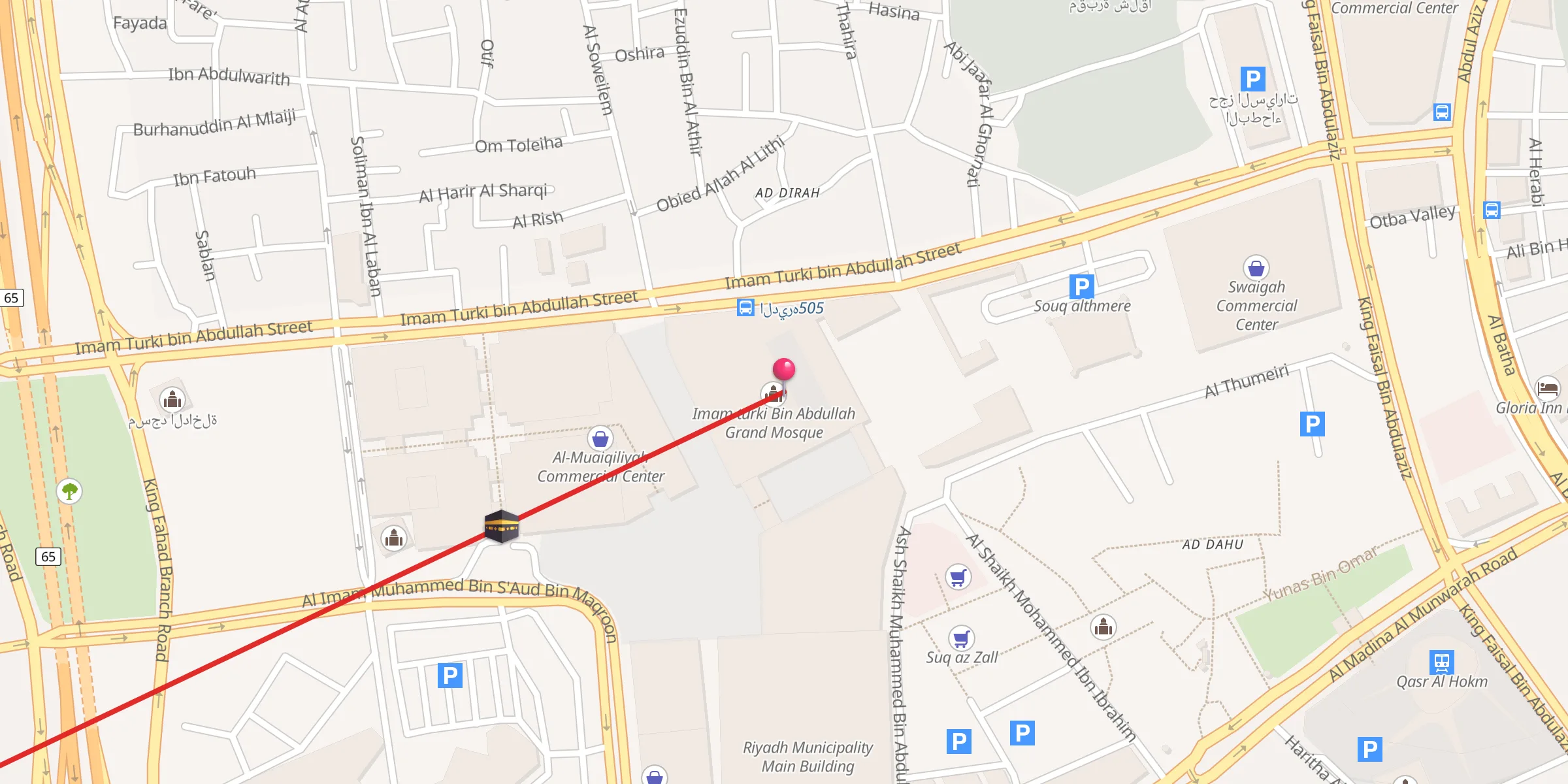 Carte de localisation : Imam turki Bin Abdullah Grand Mosque