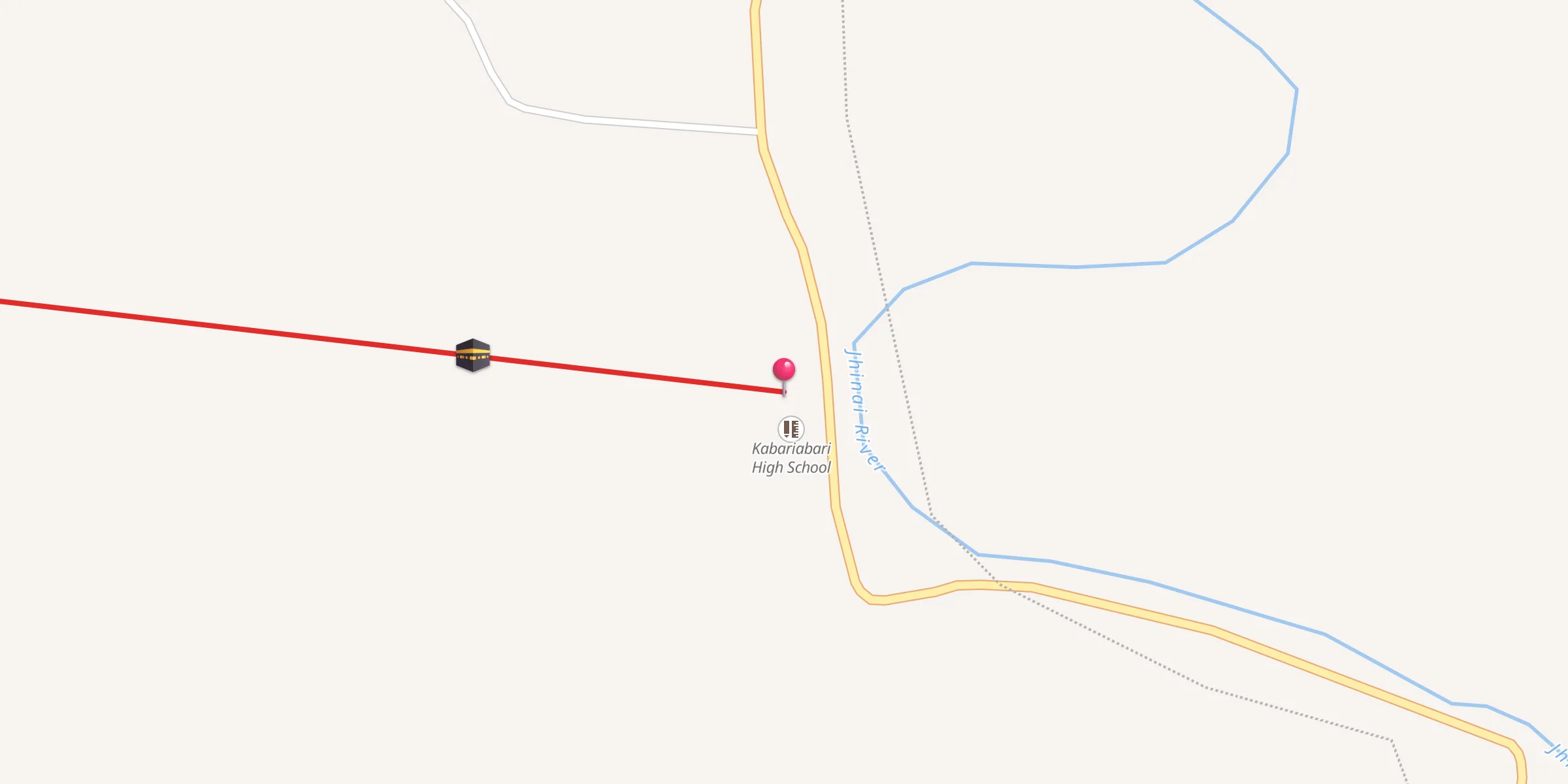 Carte de localisation : Kabariabari Jame Mosjid