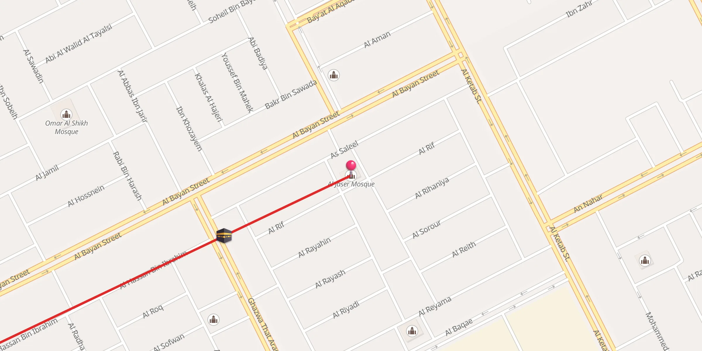 Carte de localisation : Al Jaser Mosque