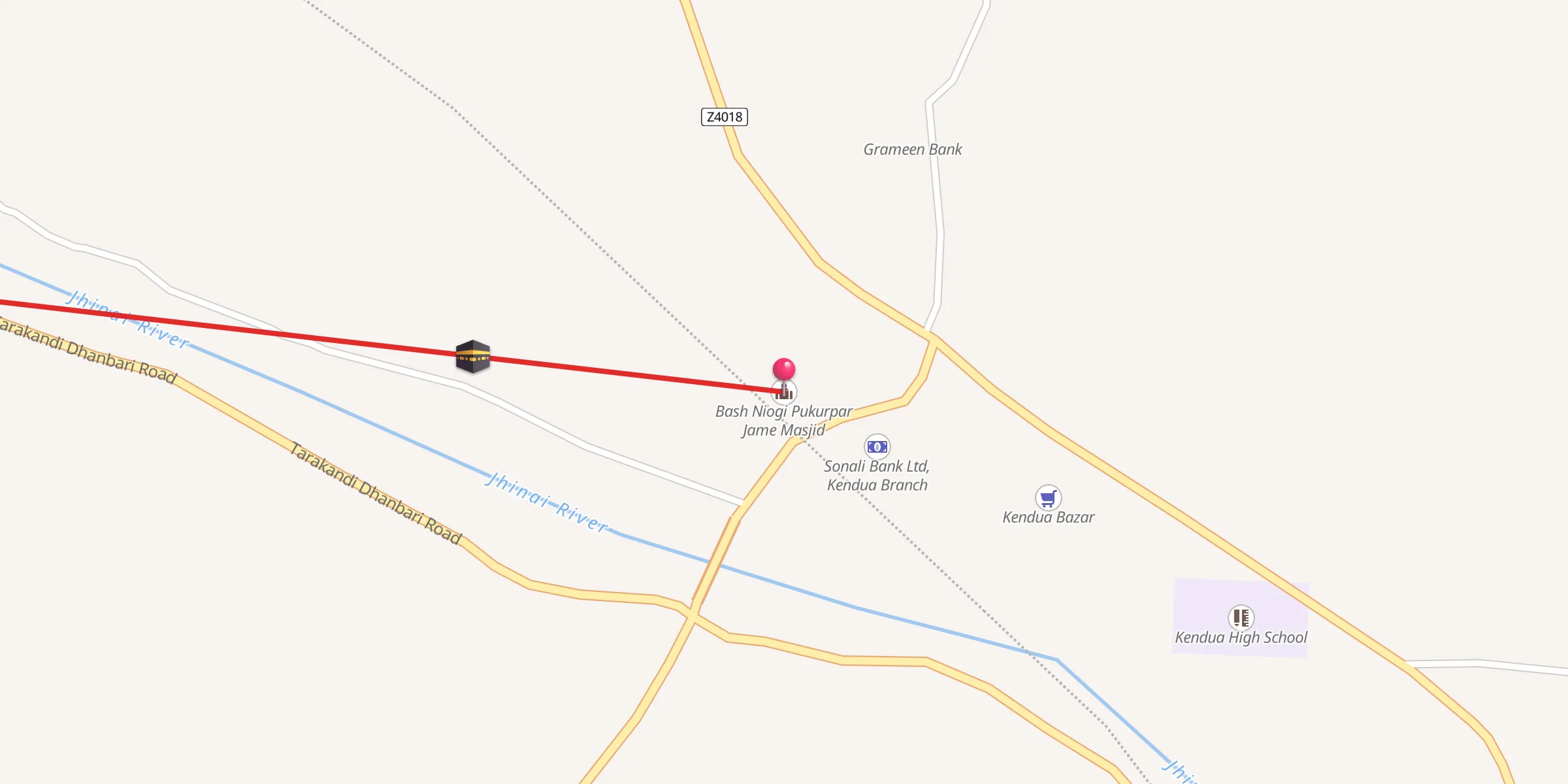 Carte de localisation : Bash Niogi Pukurpar Jame Masjid
