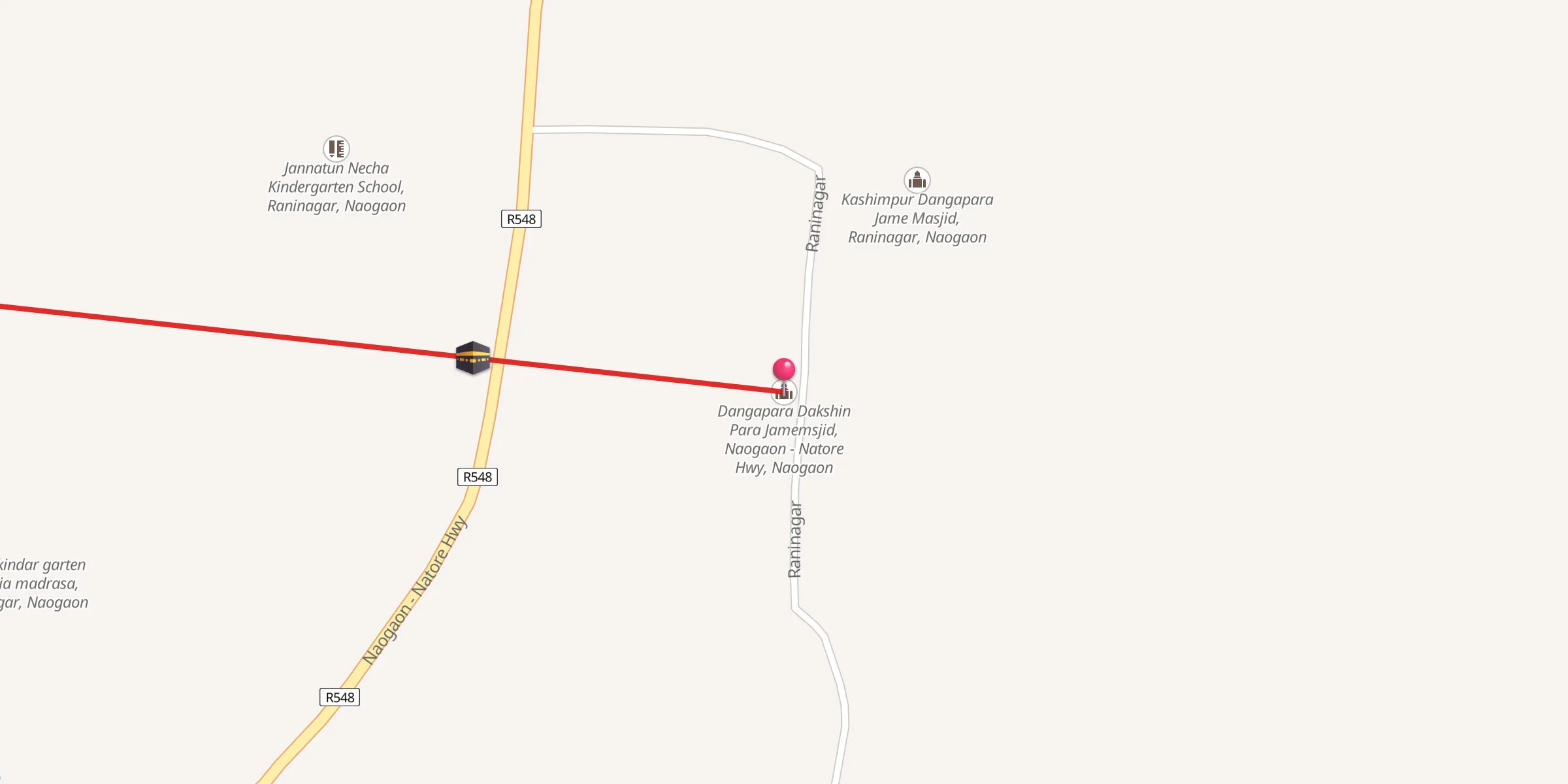 Carte de localisation : Dangapara Dakshin Para Jamemsjid, Naogaon - Natore Hwy, Naogaon