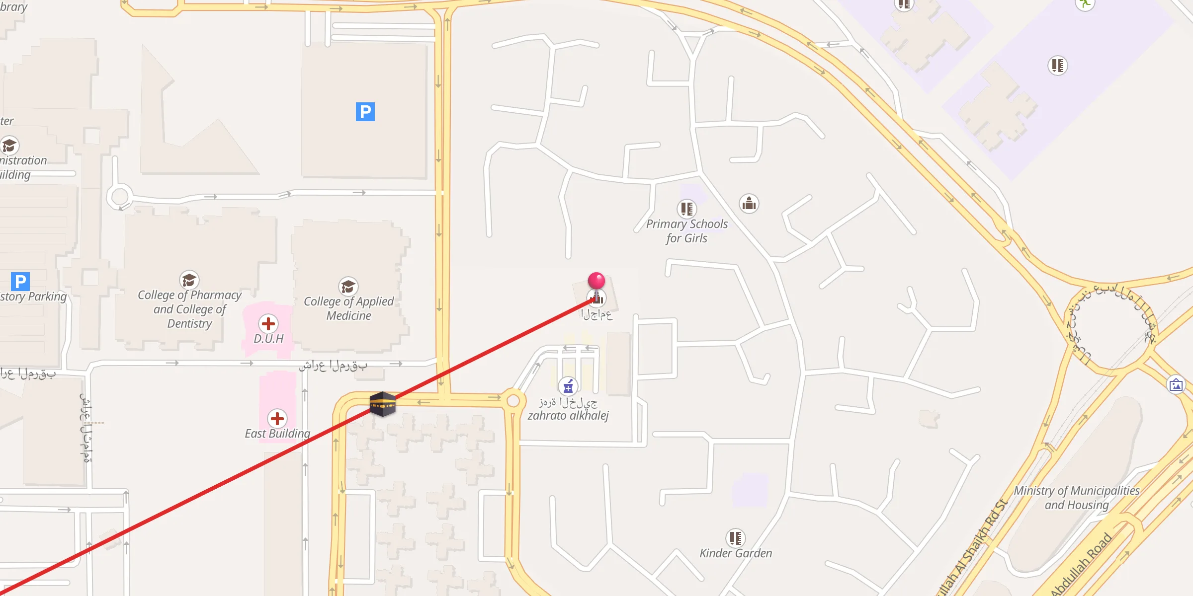 Carte de localisation : الجامع