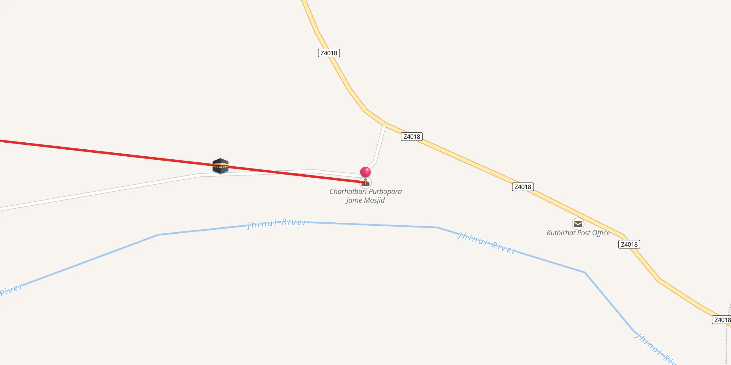 Carte de localisation : Charhatbari Purbopara Jame Mosjid