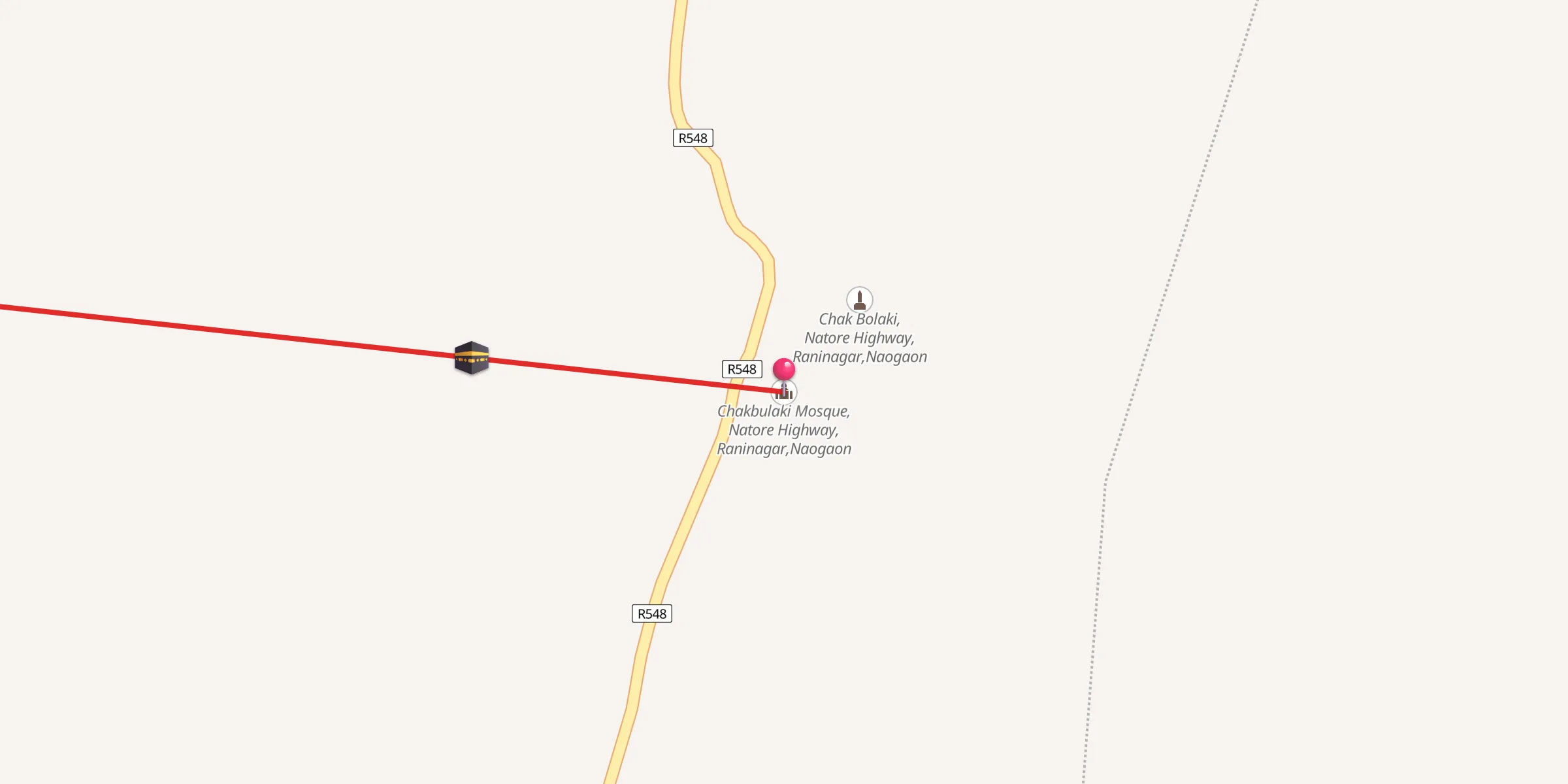 Carte de localisation : Chakbulaki Mosque, Natore Highway, Raninagar,Naogaon