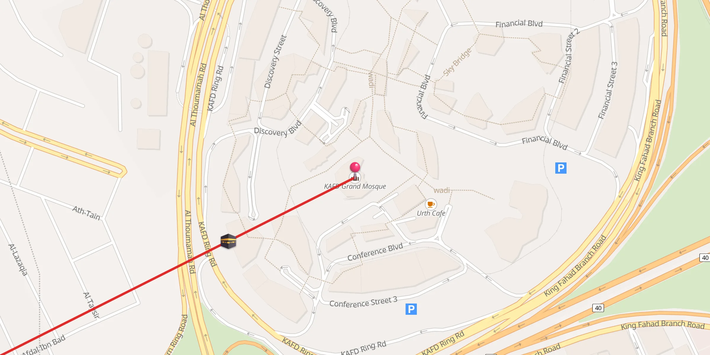 Carte de localisation : KAFD Grand Mosque