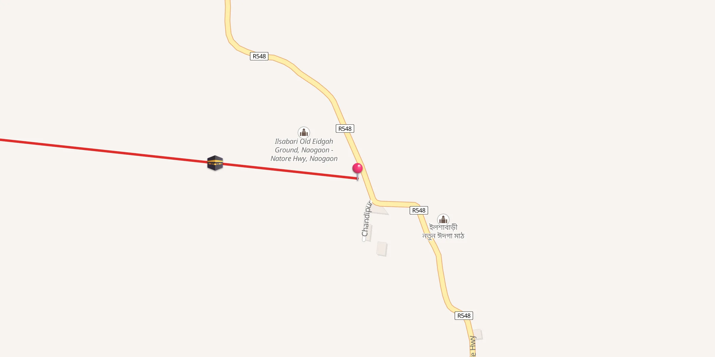 Carte de localisation : Ilsabari Jame Masjid, Naogaon - Natore Hwy, Naogaon