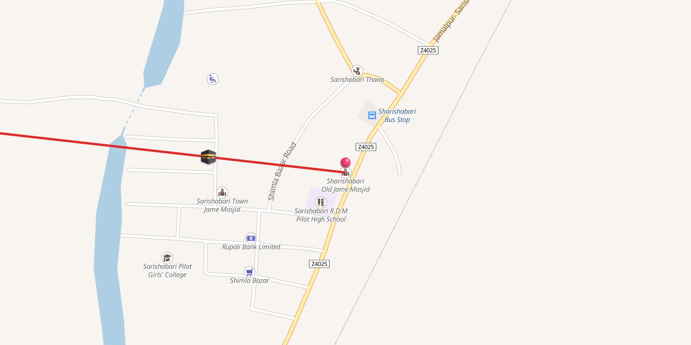 Carte de localisation : Sharishabari Old Jame Masjid