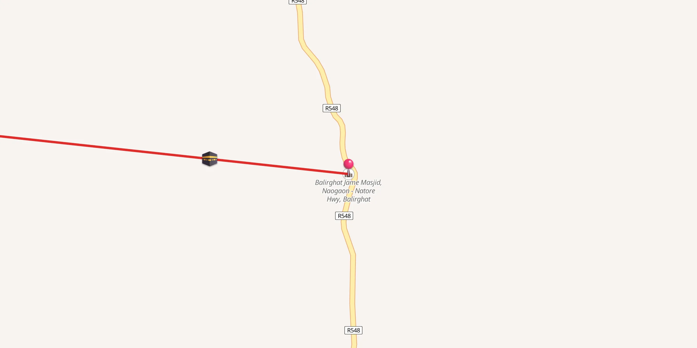 Carte de localisation : Balirghat Jame Masjid, Naogaon - Natore Hwy, Balirghat